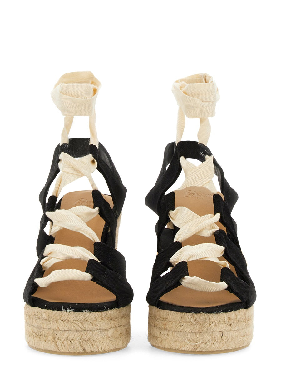 CASTAÑER Elevated Espadrille Wedges with 11 cm Heel
