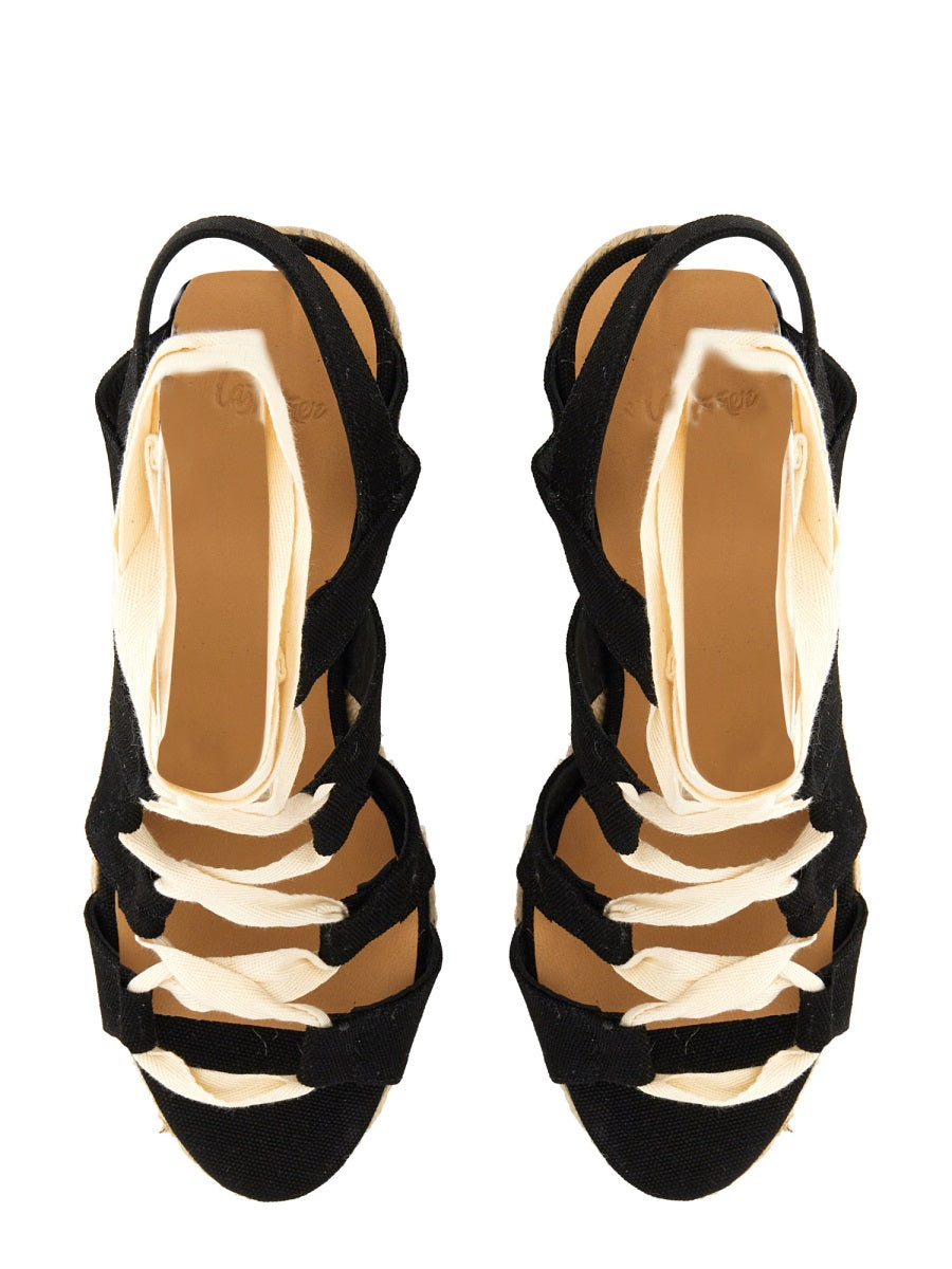 CASTAÑER Elevated Espadrille Wedges with 11 cm Heel