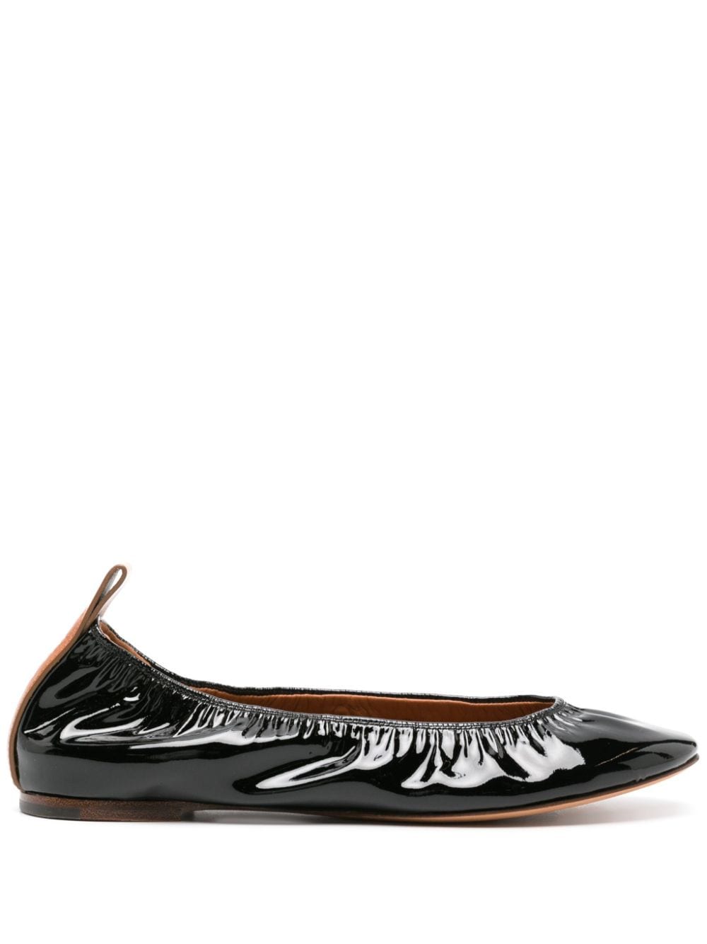 LANVIN Patent Leather Slip-On Flat Shoes