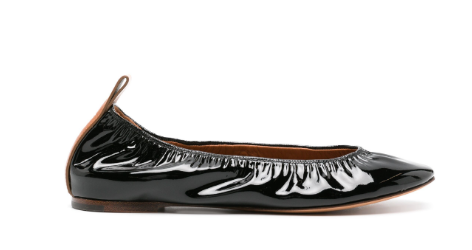 LANVIN Patent Leather Slip-On Flat Shoes