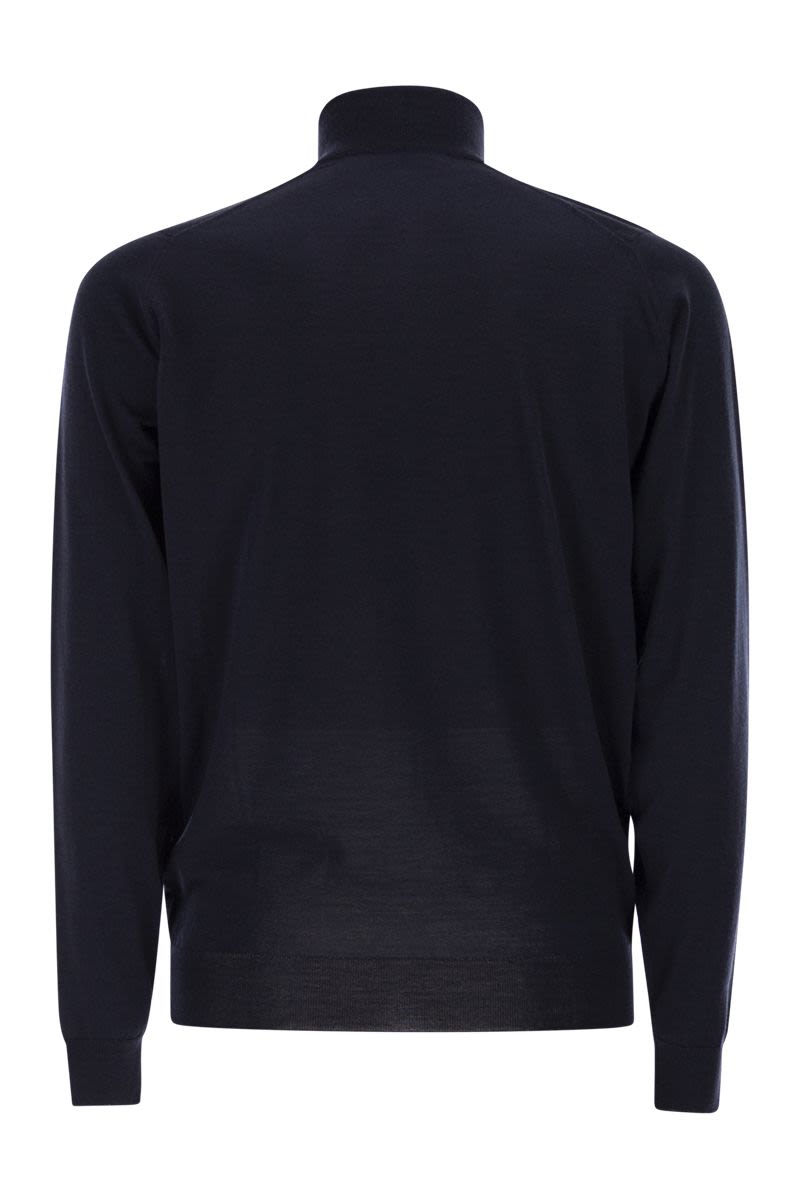 JOHN SMEDLEY High-Neck Jumper with Half Zip for Men