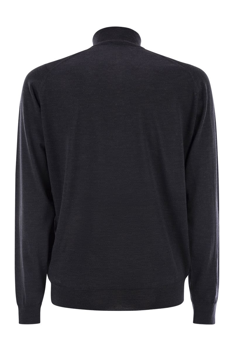 JOHN SMEDLEY High-Neck Jumper with Half Zip