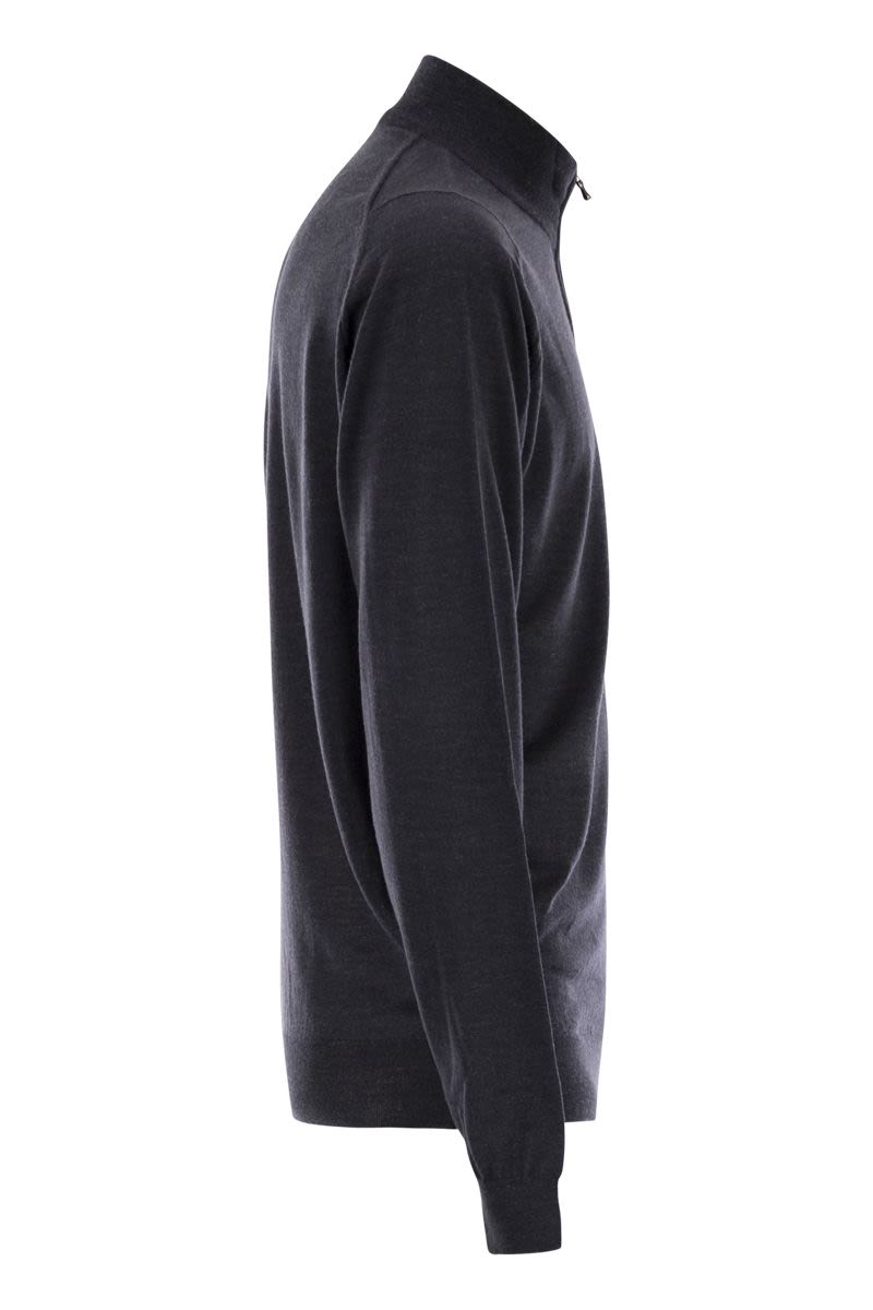 JOHN SMEDLEY High-Neck Jumper with Half Zip