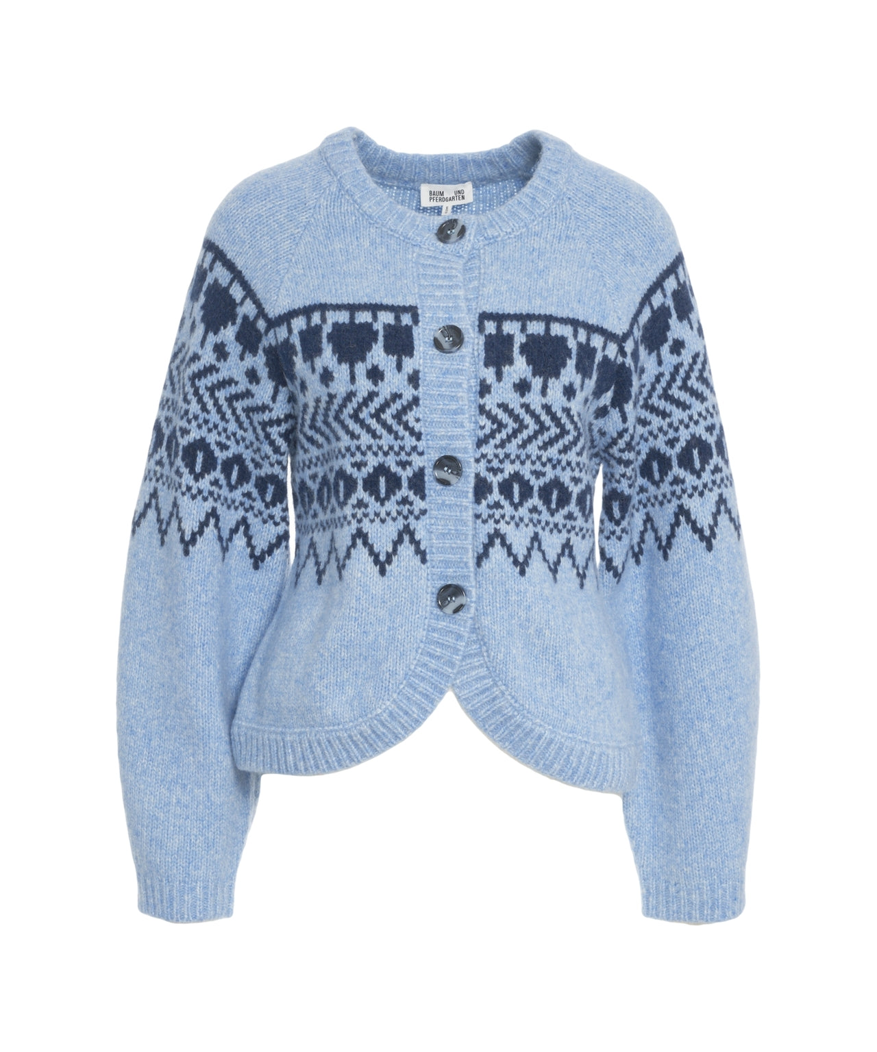 BAUM UND PFERDGARTEN Women's Knit Cardigan with Rounded Hem