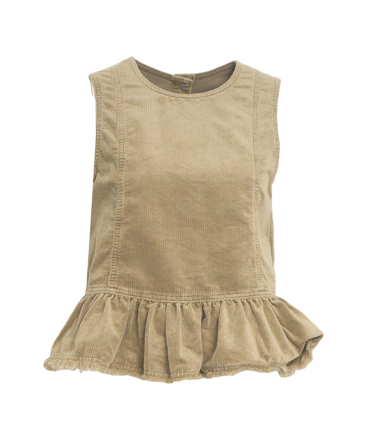 BAUM UND PFERDGARTEN Ribbed Sleeveless Top with Ruffled Hem