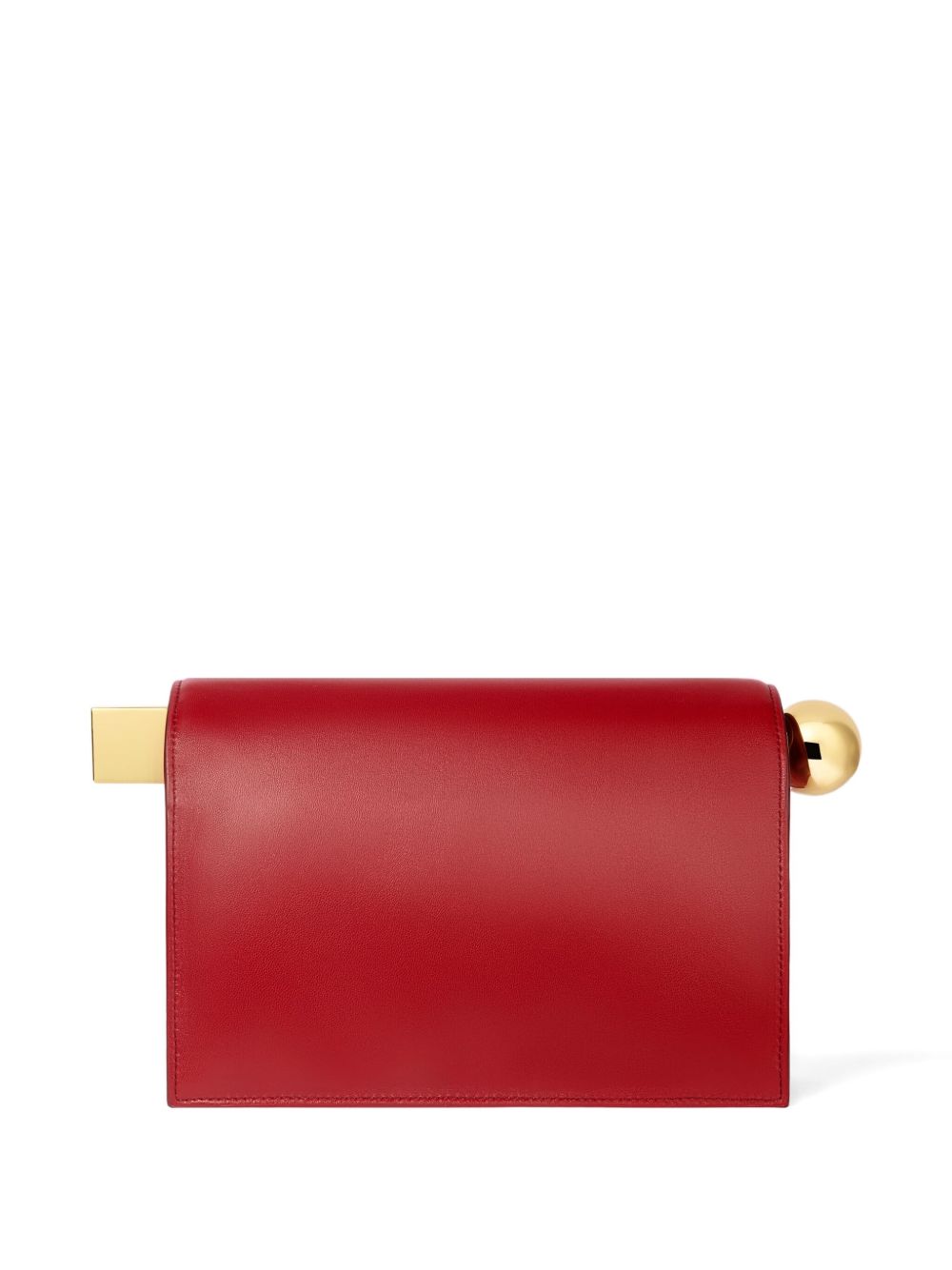 JACQUEMUS Mini Folded Leather Clutch with Gold-Tone Clasps