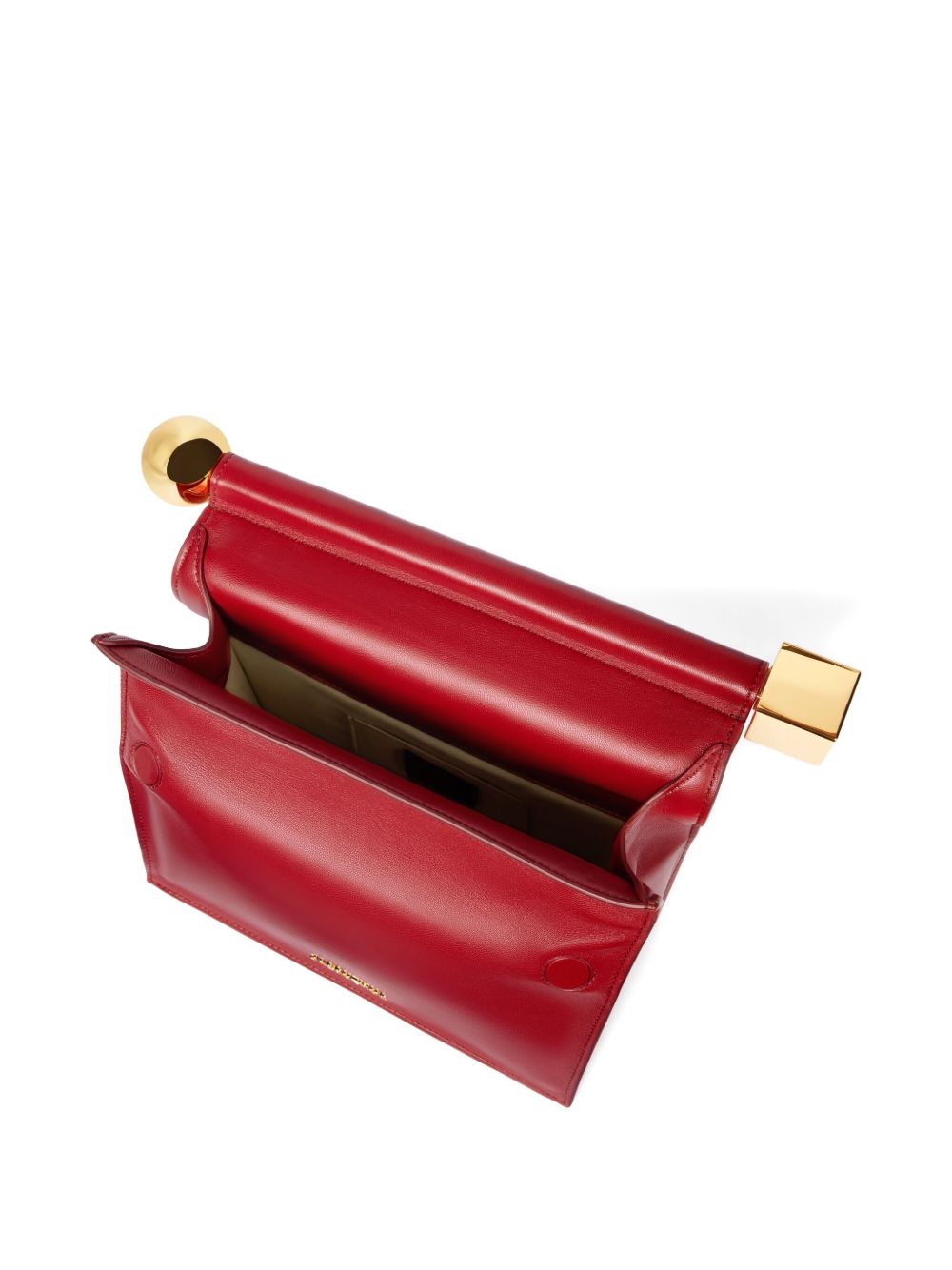 JACQUEMUS Mini Folded Leather Clutch with Gold-Tone Clasps