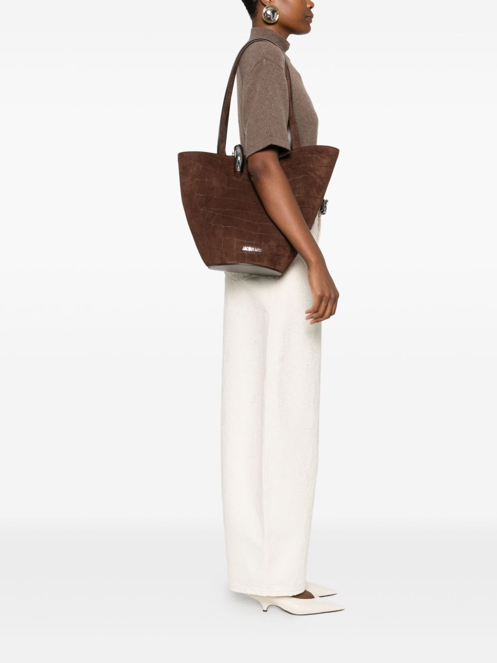 JACQUEMUS Asymmetrical Medium Bucket Handbag
