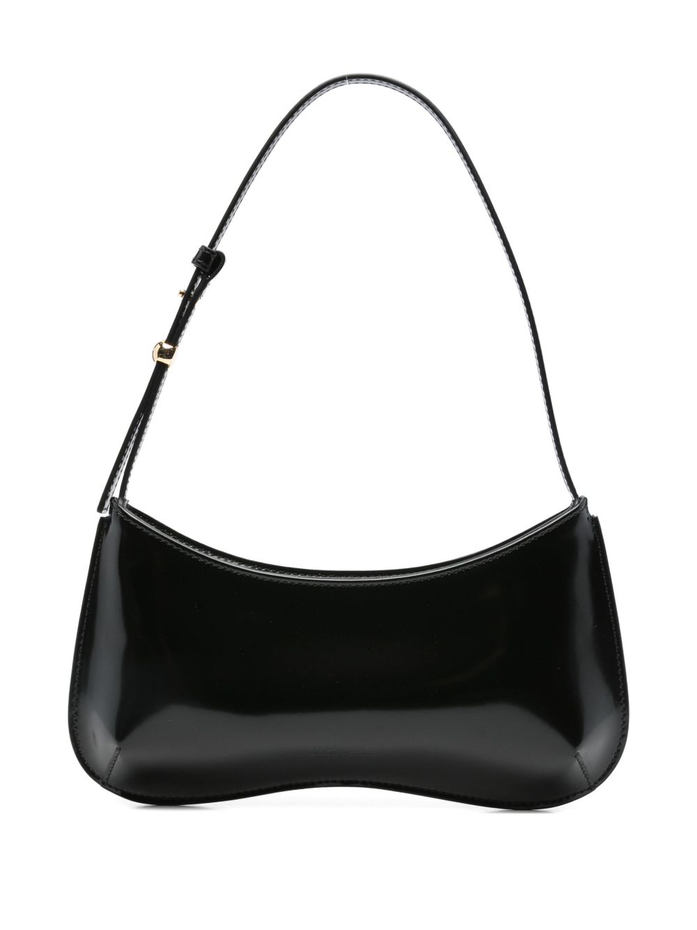 JACQUEMUS Curved Silhouette Leather Shoulder Handbag