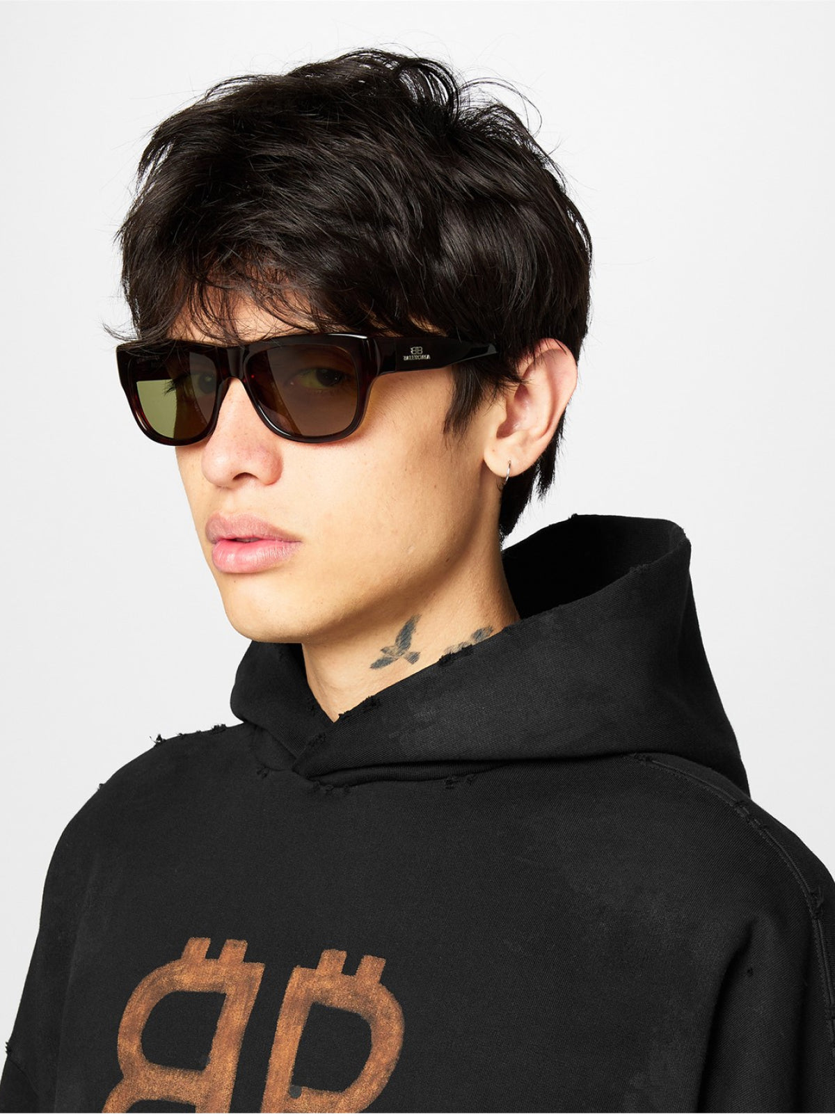 BALENCIAGA Logo Square Sunglasses - 56mm Lenses