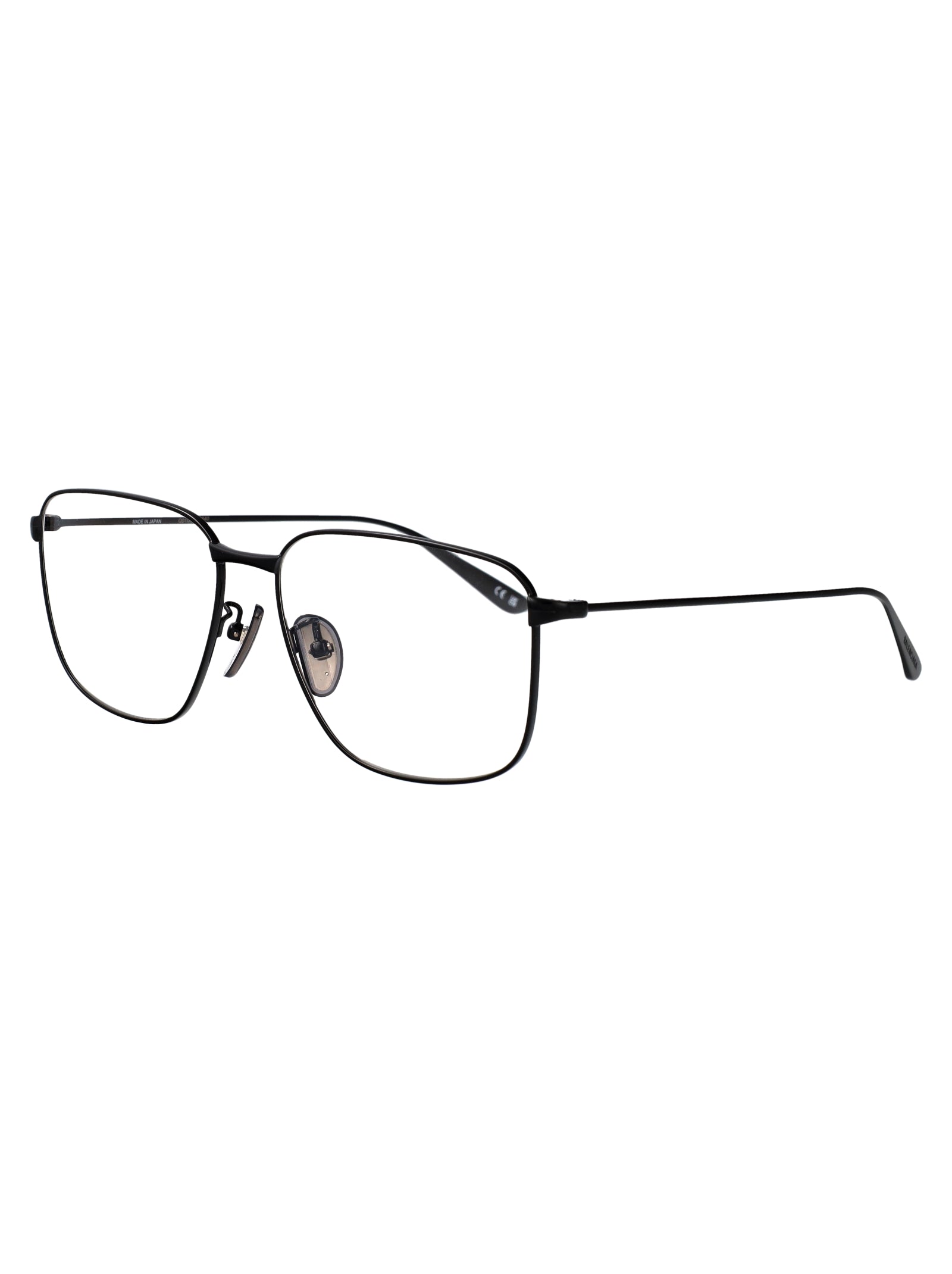 BALENCIAGA Sophisticated Transparent Metal Optical Glasses for Men