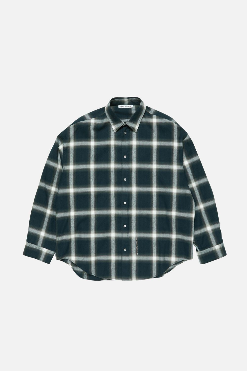 ACNE STUDIOS Flannel Shadow Check Long Sleeve Shirt