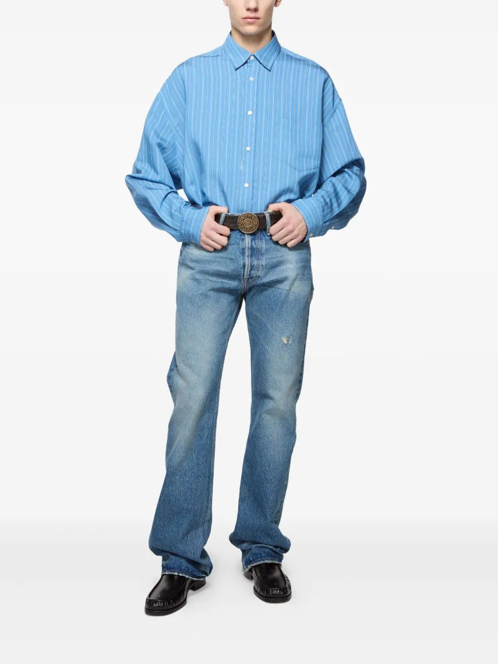 ACNE STUDIOS Soffia Round Shirting Blend Shirt - FW25