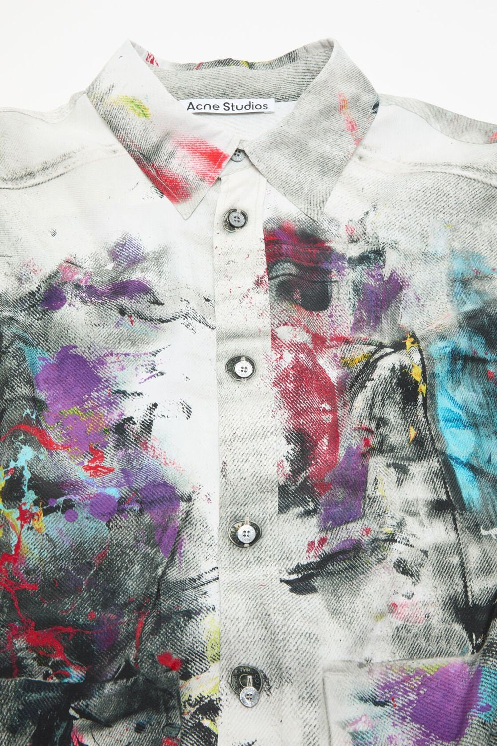 ACNE STUDIOS Viscose Printed Painter Decor Shirt