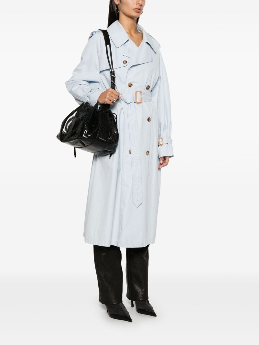 GIVENCHY Medium Cracked Patent Leather Handbag