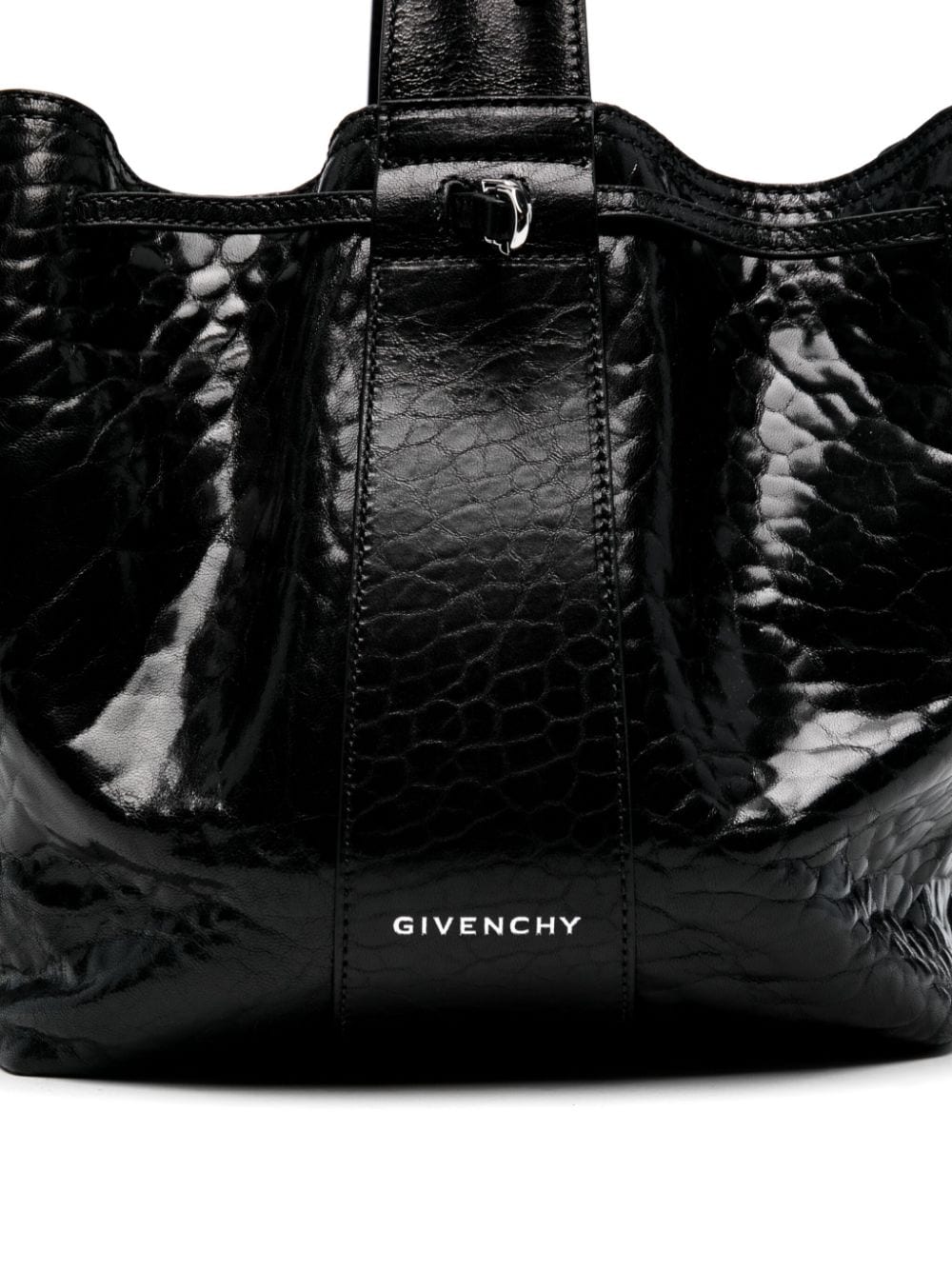 GIVENCHY Medium Cracked Patent Leather Handbag