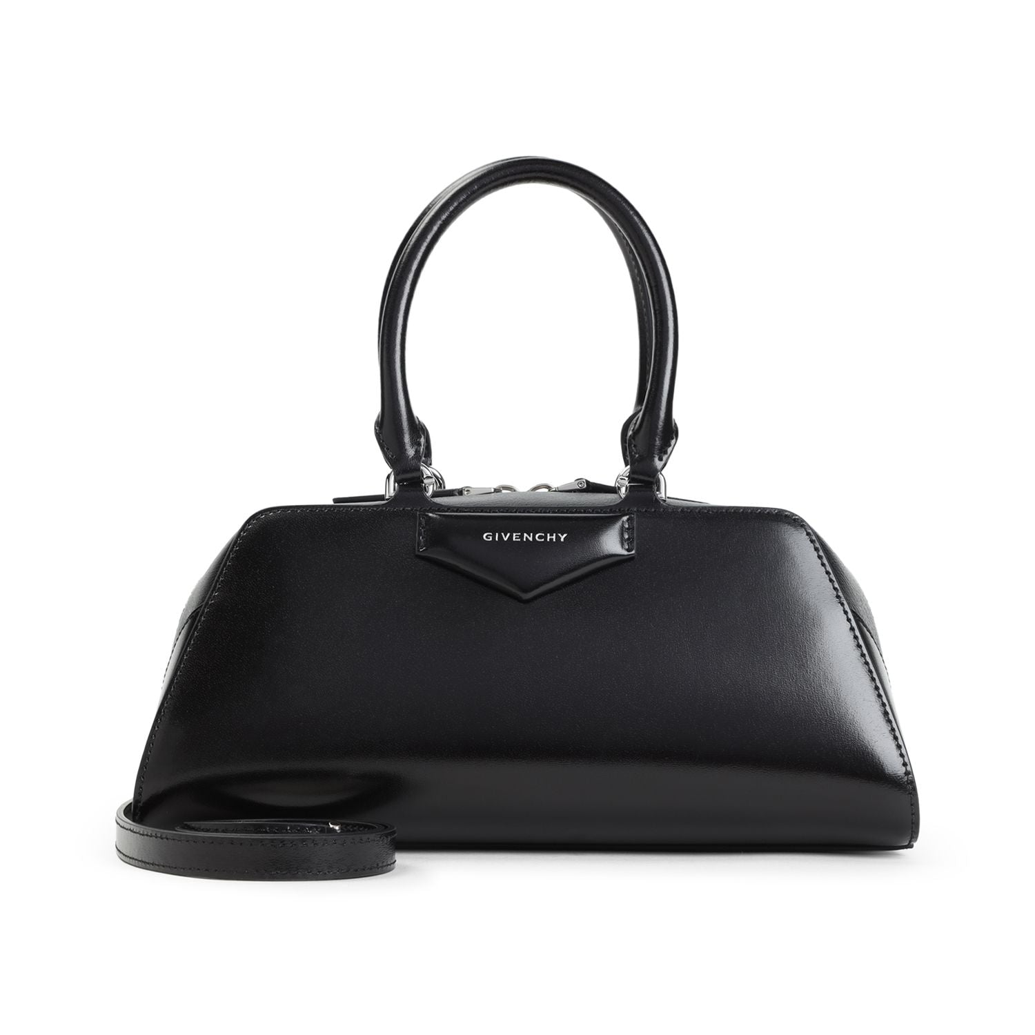 GIVENCHY Leather Handheld Purse - Top Zip Fastening with Two Handles