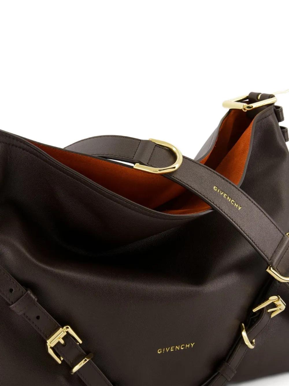 GIVENCHY Medium Vouyou Calfskin Shoulder Handbag with Buckle Fastening