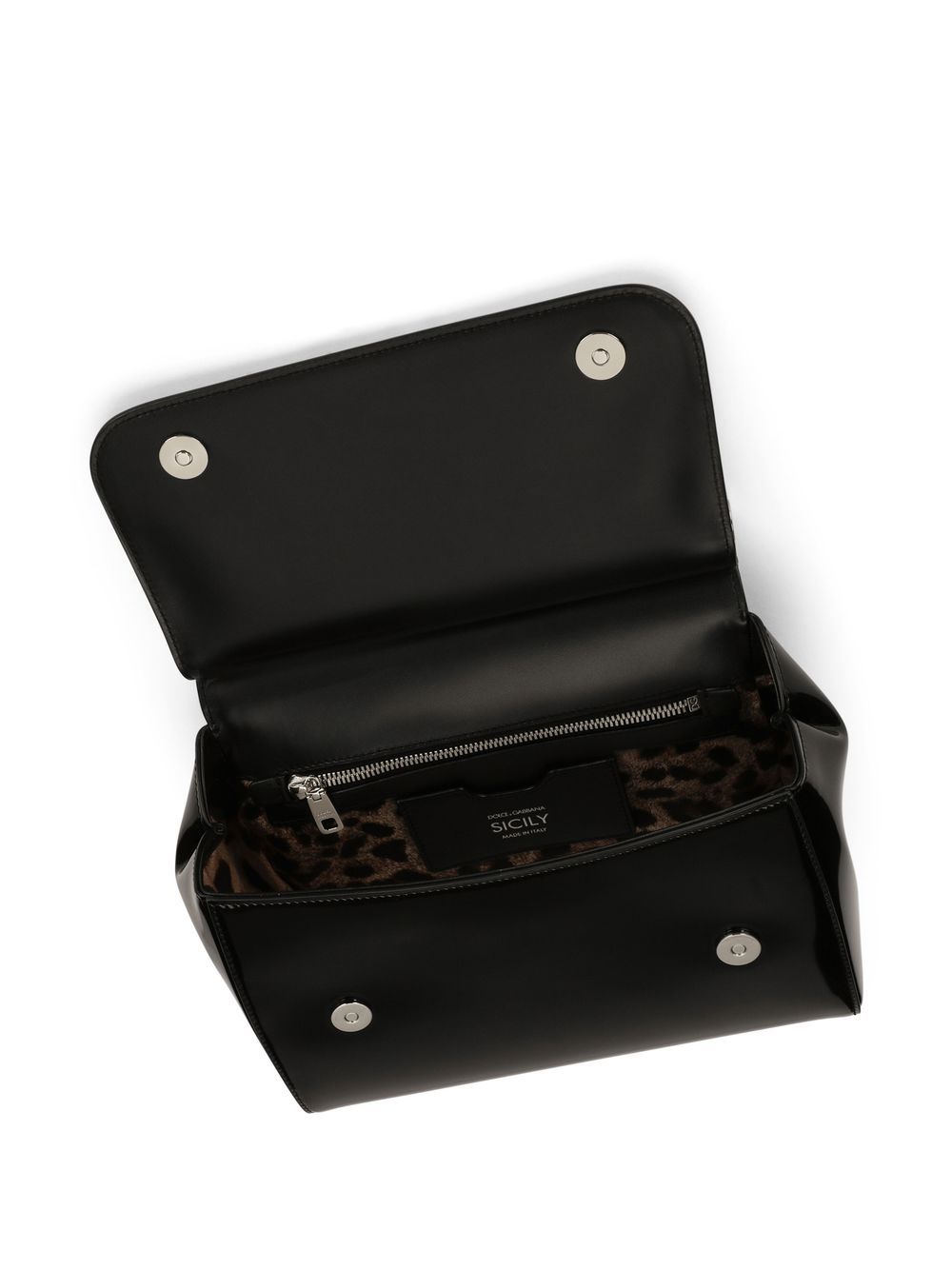 DOLCE & GABBANA Large Shiny Leather Handbag