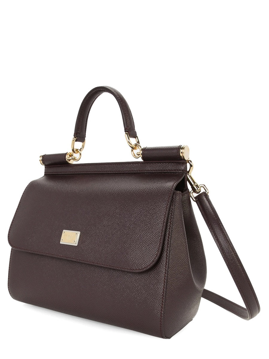 DOLCE & GABBANA Big Leather Handbag - 26x21x12 cm