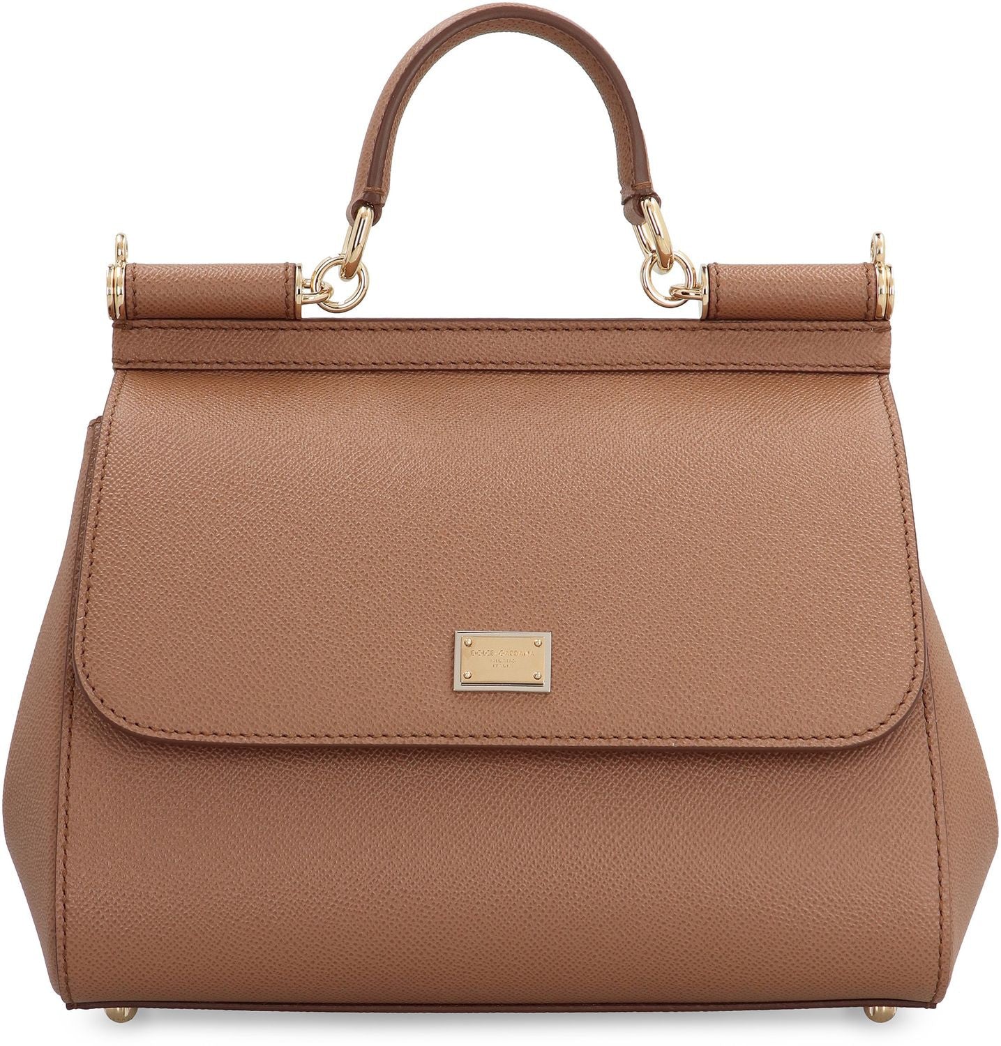 DOLCE & GABBANA Buff Mini Leather Shoulder Handbag