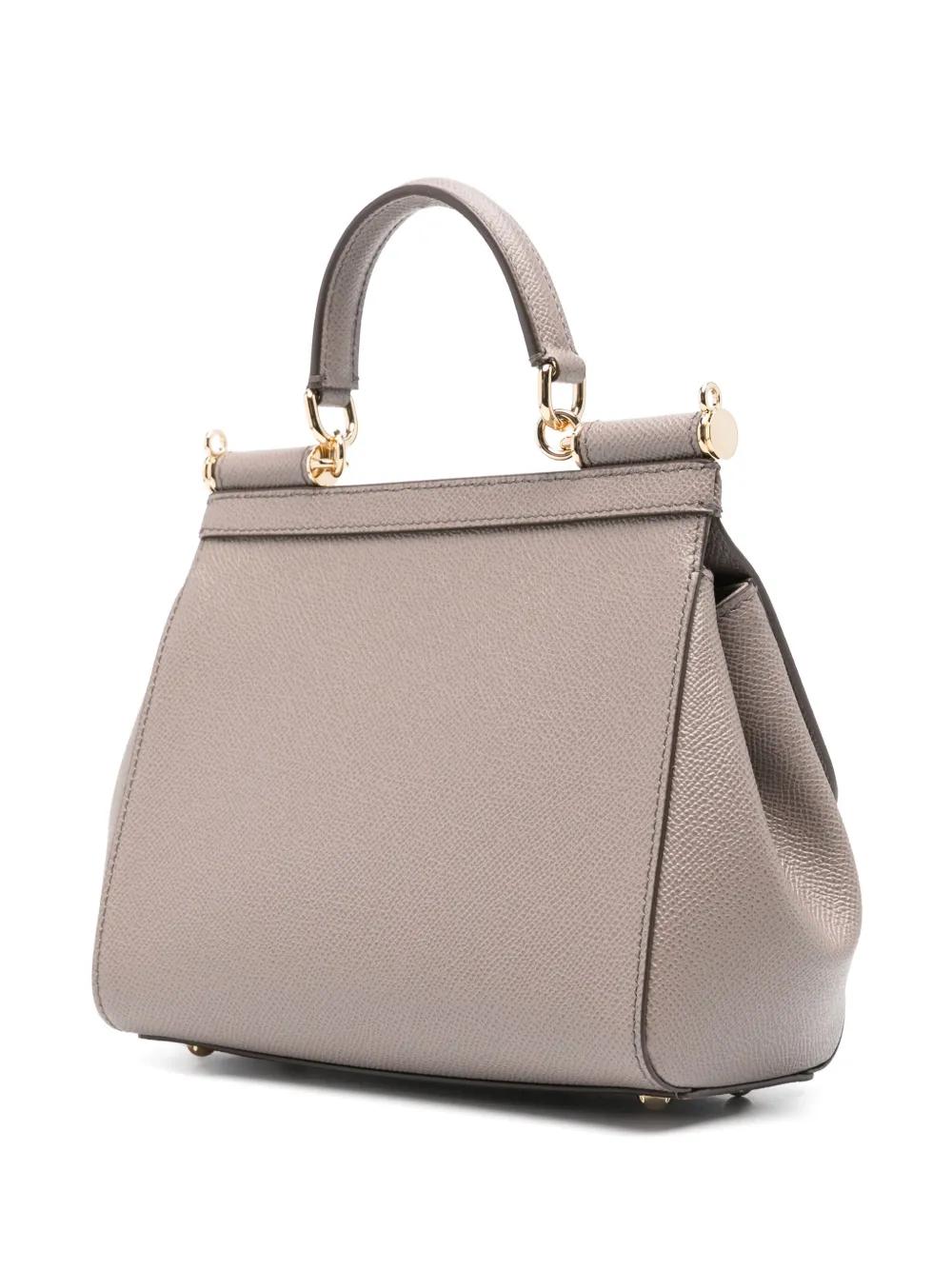 DOLCE & GABBANA Sicily Media Leather Handbag - Elegant Mini Satchel