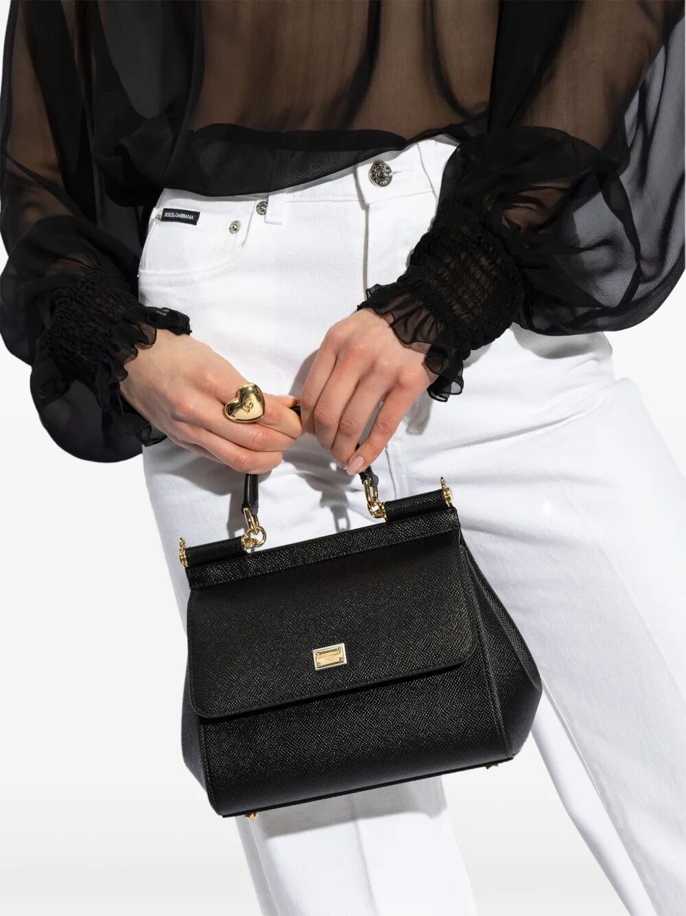 DOLCE & GABBANA Premium Leather Shoulder Handbag for Women