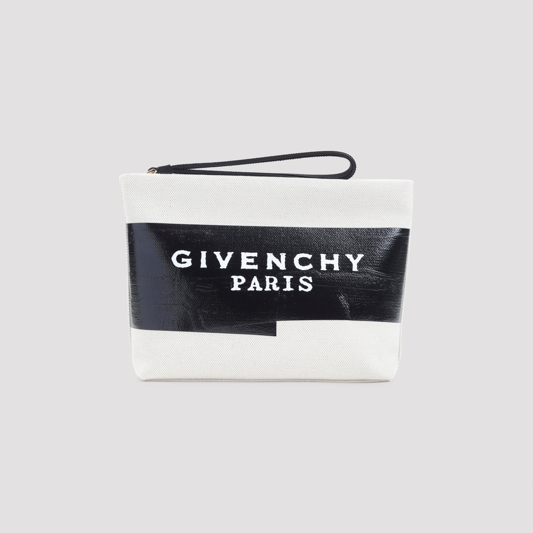 GIVENCHY Fabric Logo Tape Pouch Handbag
