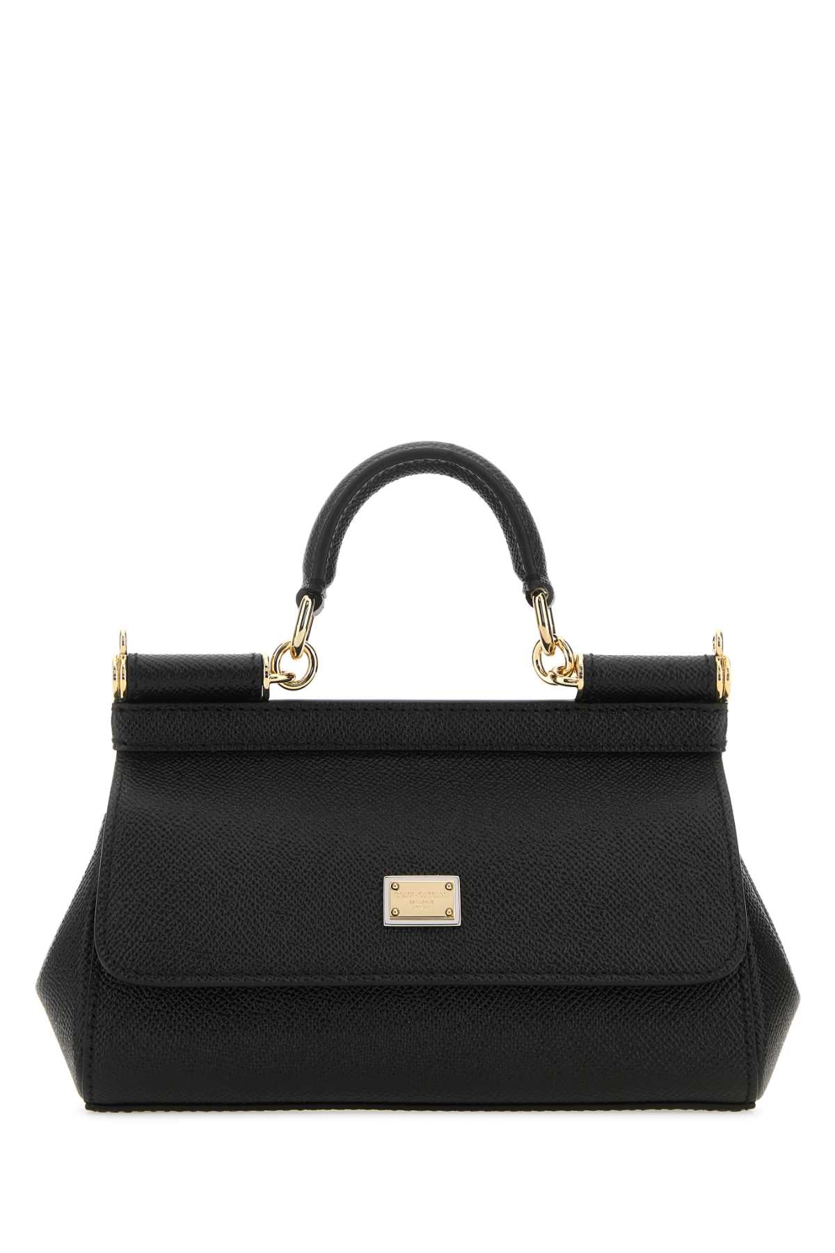 DOLCE & GABBANA Mini Handbag with Logo Plate
