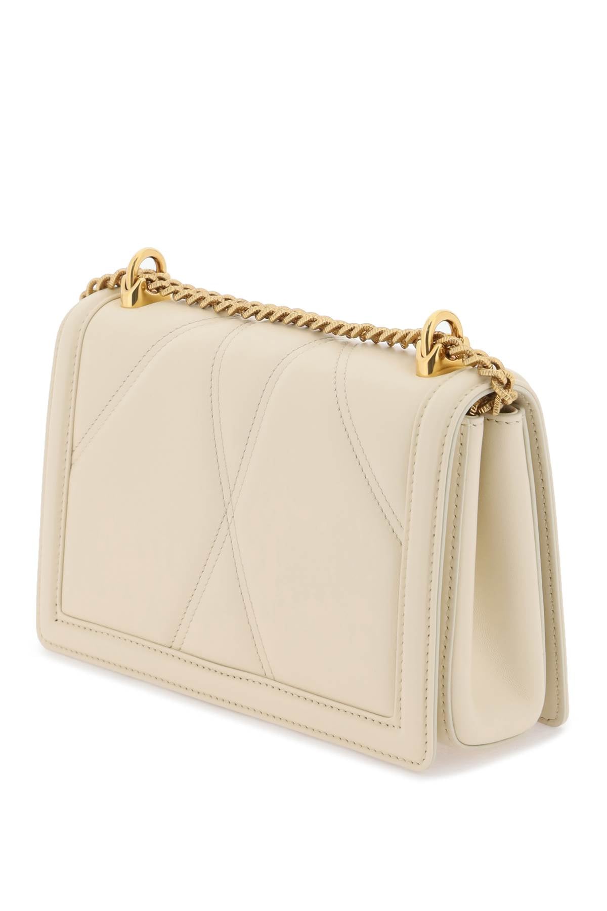 DOLCE & GABBANA Nappa Leather Devotion Shoulder Mini Handbag