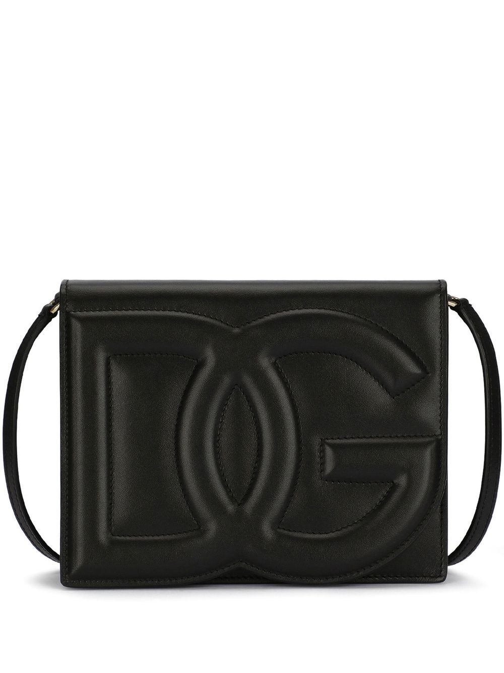 DOLCE & GABBANA Mini Logo Leather Crossbody Handbag