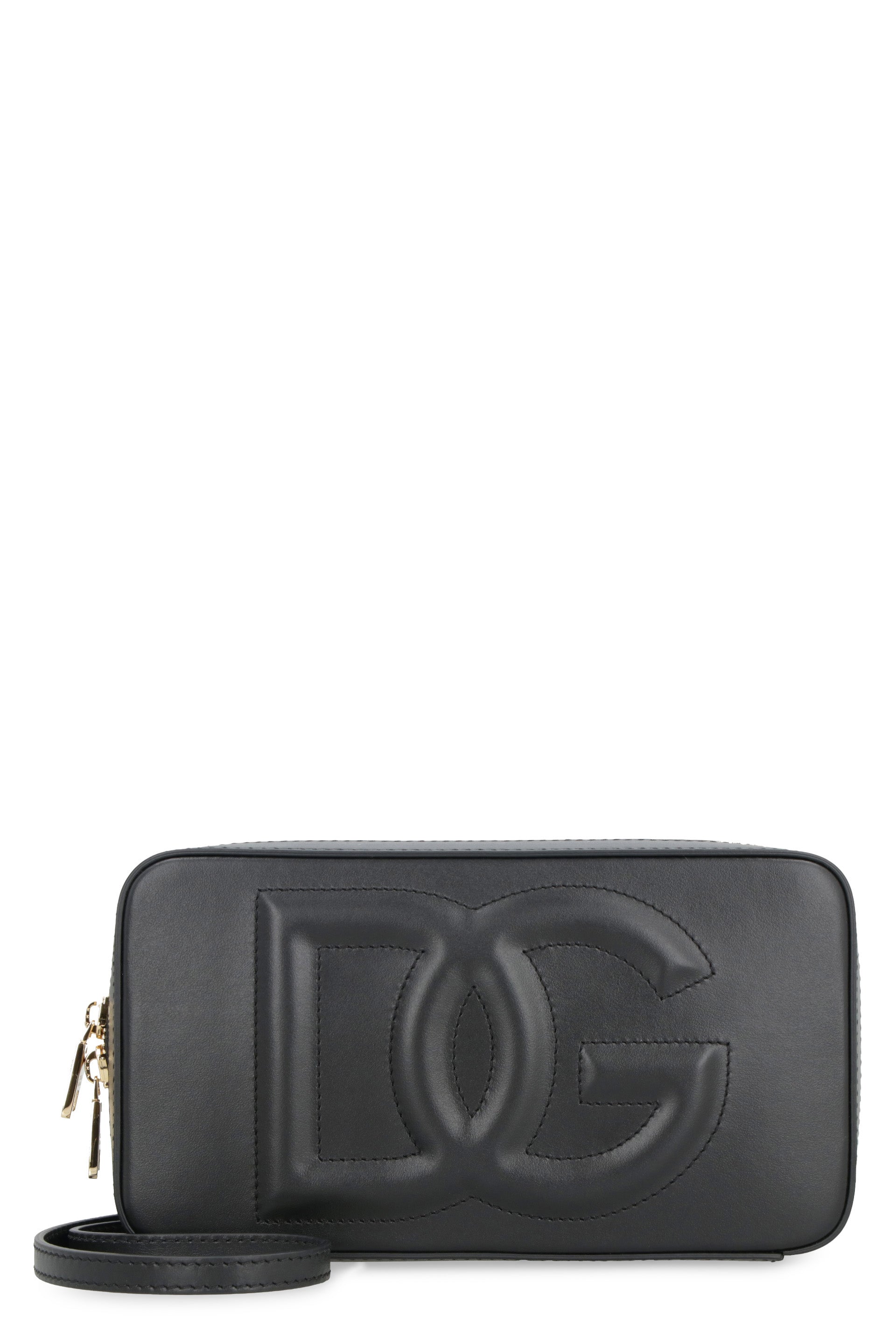 DOLCE & GABBANA Leather Logo Flap Cross-Body Handbag