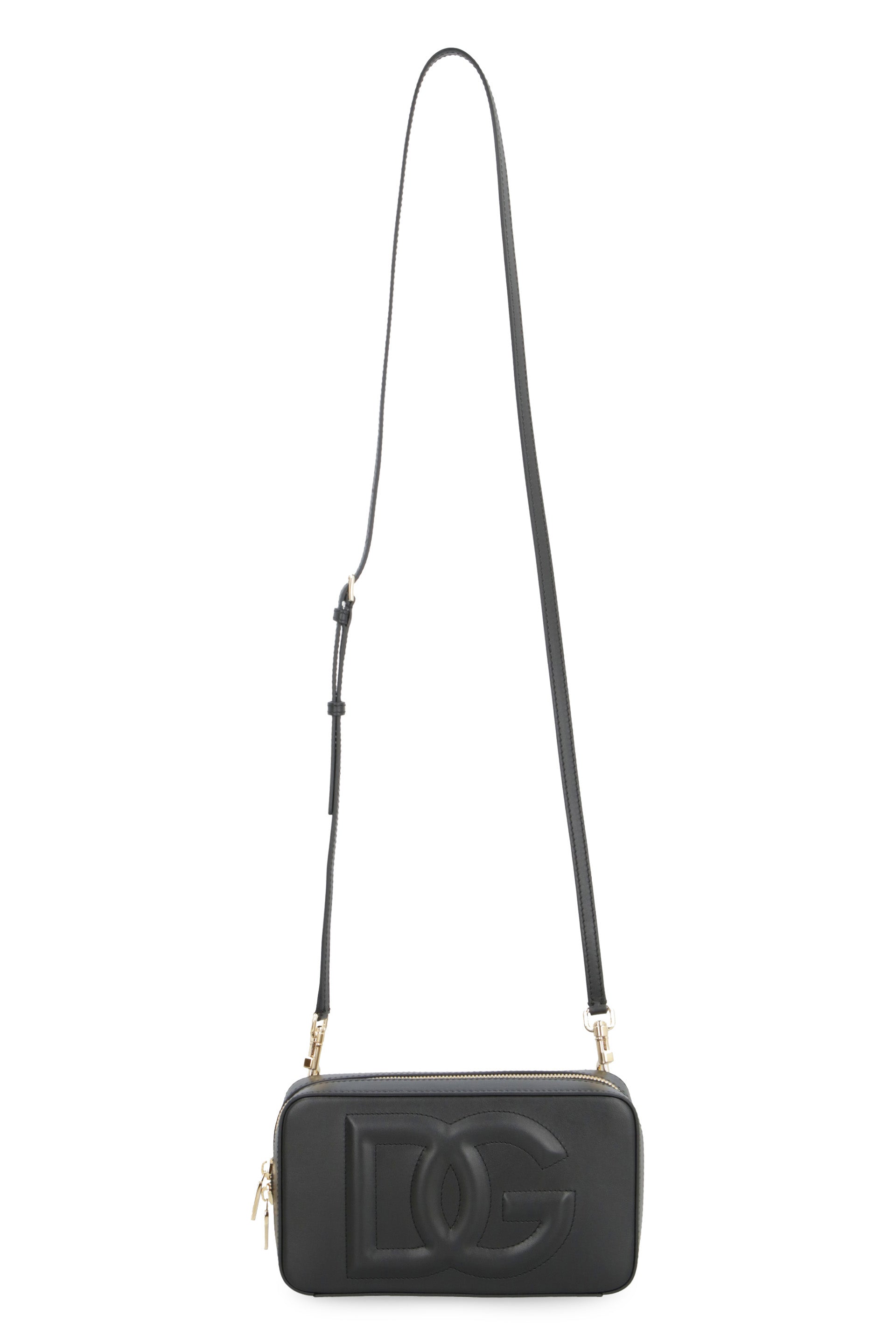 DOLCE & GABBANA Leather Logo Flap Cross-Body Handbag