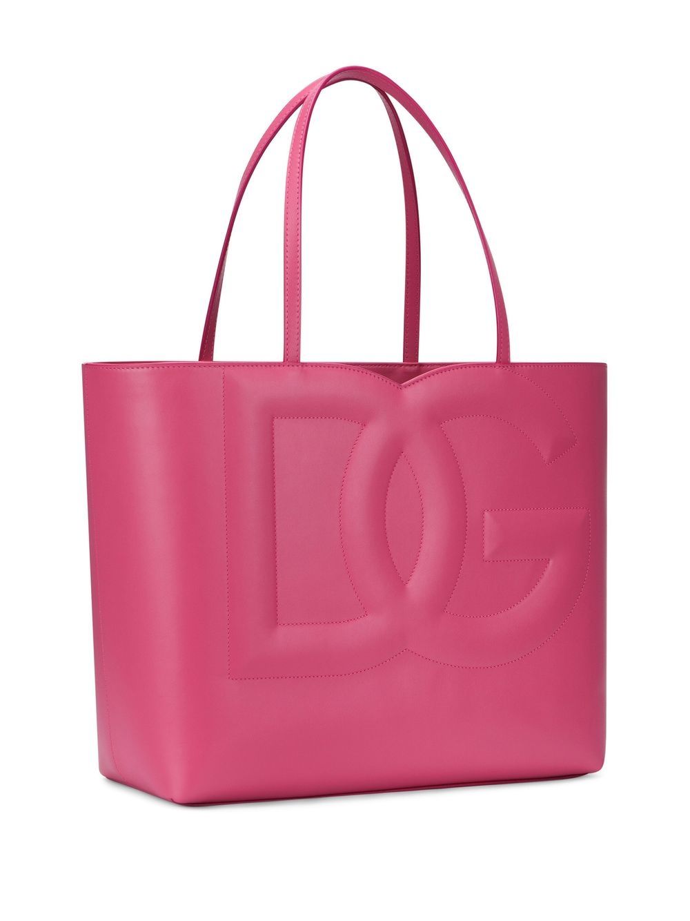 DOLCE & GABBANA Medium Shopping Handbag with Embossed Logo