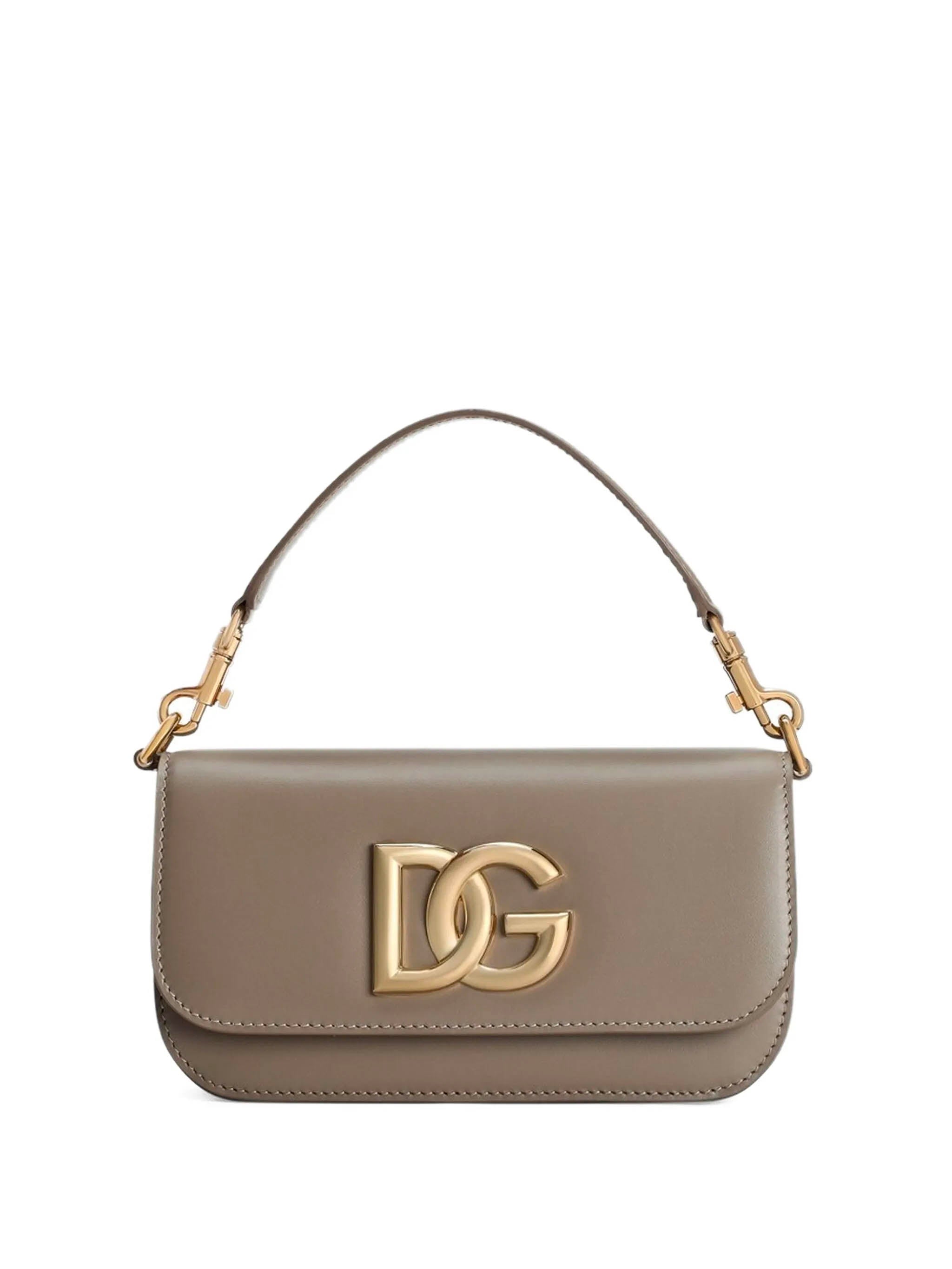 DOLCE & GABBANA Mini Calfskin Shoulder Handbag
