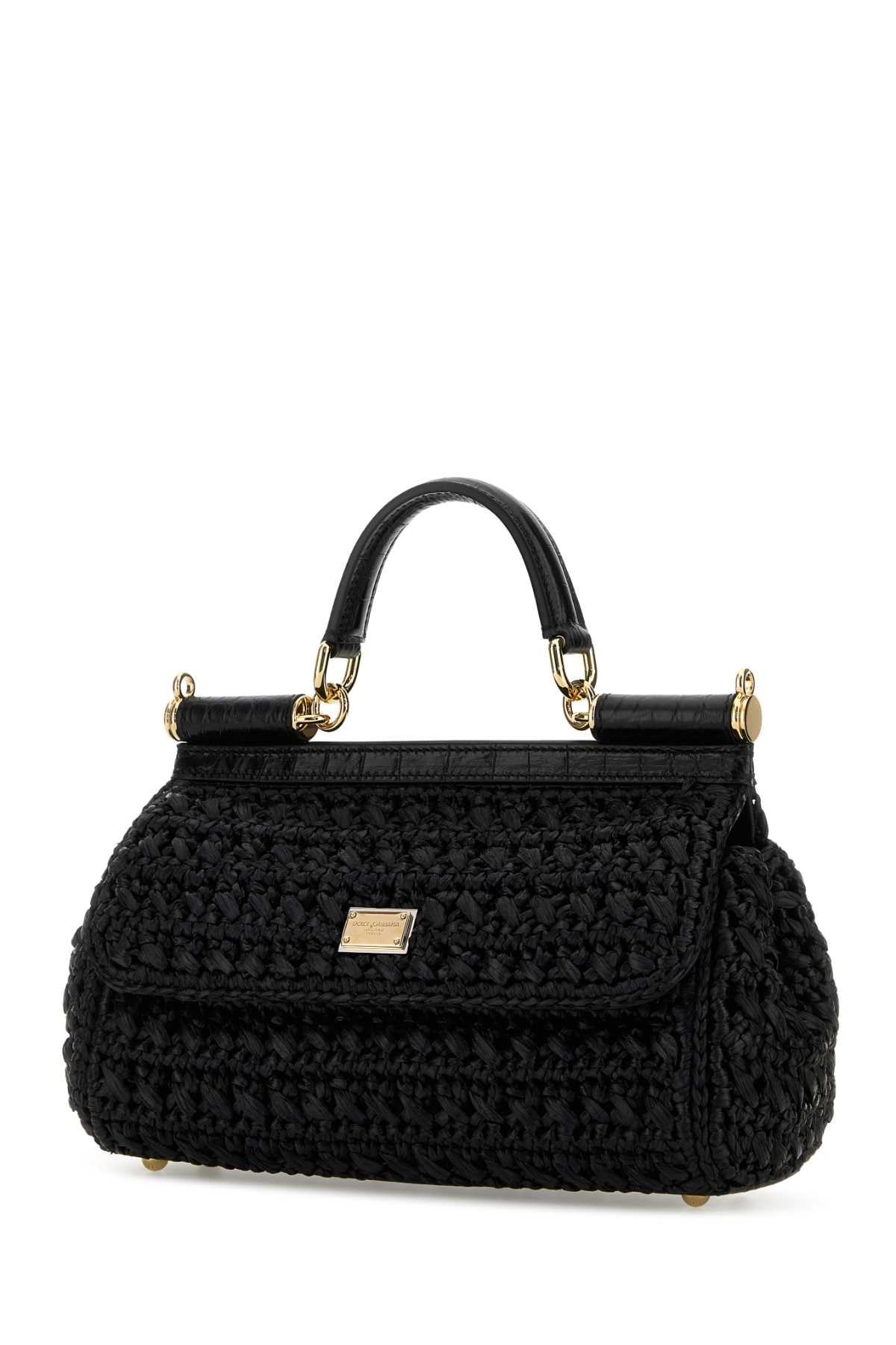 DOLCE & GABBANA Medium Raffia Sicily Handbag