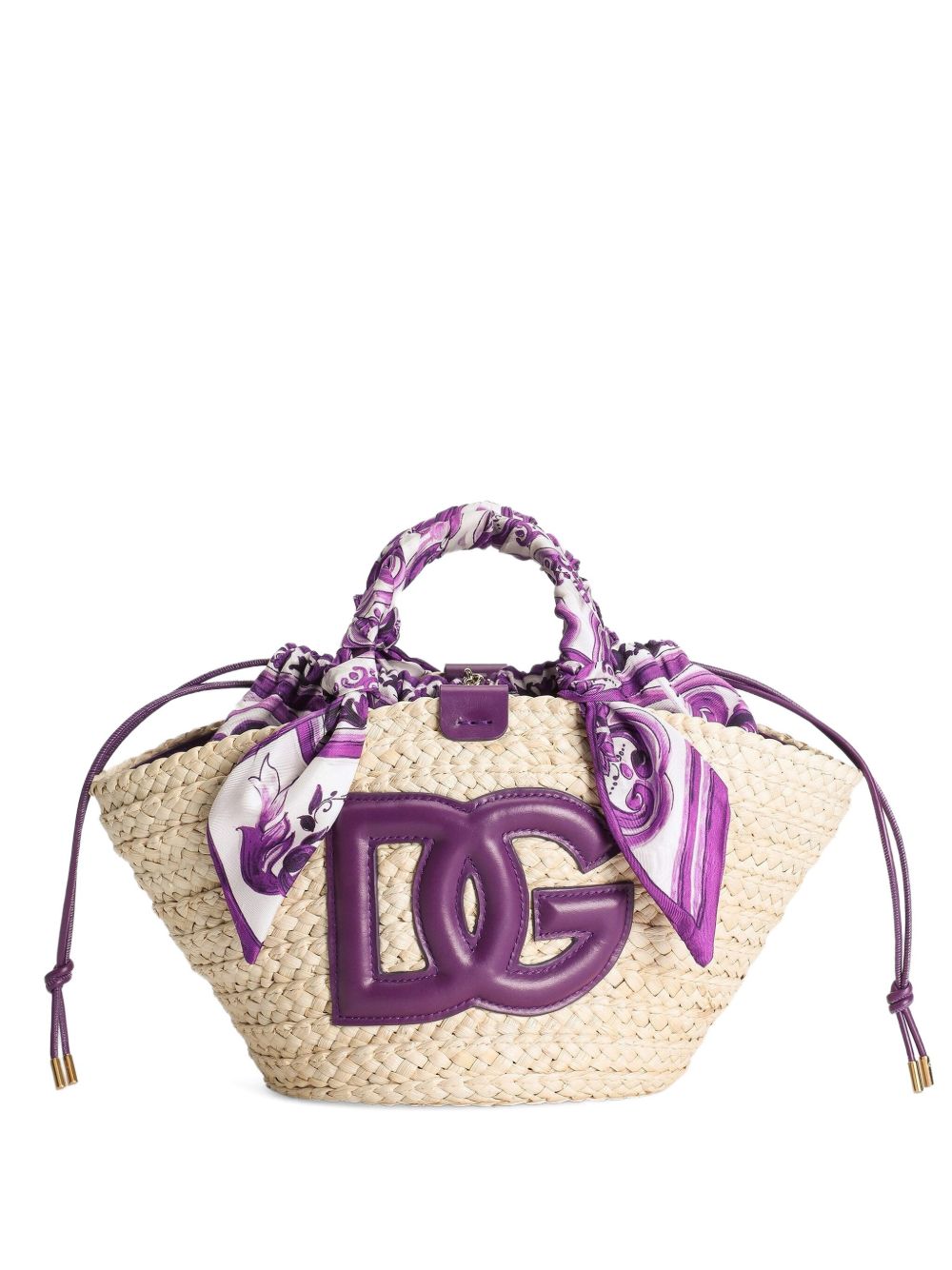 DOLCE & GABBANA Kendra Mini Straw Basket Handbag - FW25