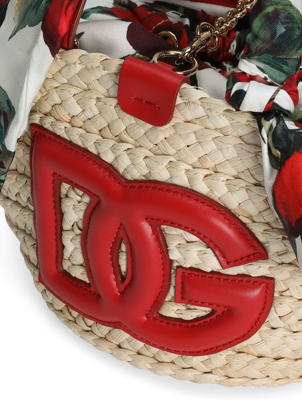 DOLCE & GABBANA Raffia Cotton Handbag
