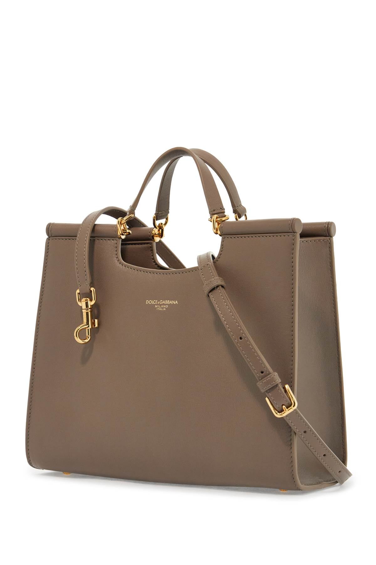 DOLCE & GABBANA Mini Leather Sicily Tote Handbag