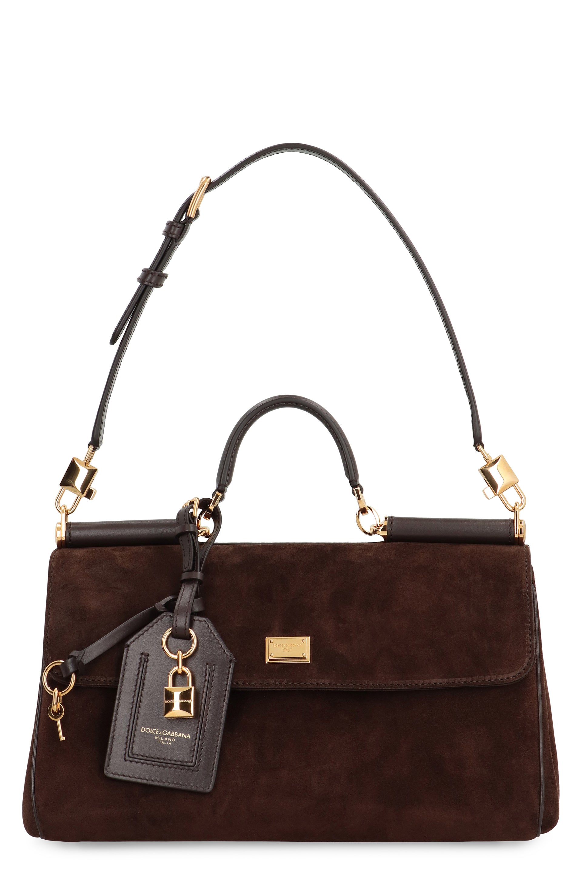 DOLCE & GABBANA Suede My Sicily Handbag - 30.5 cm