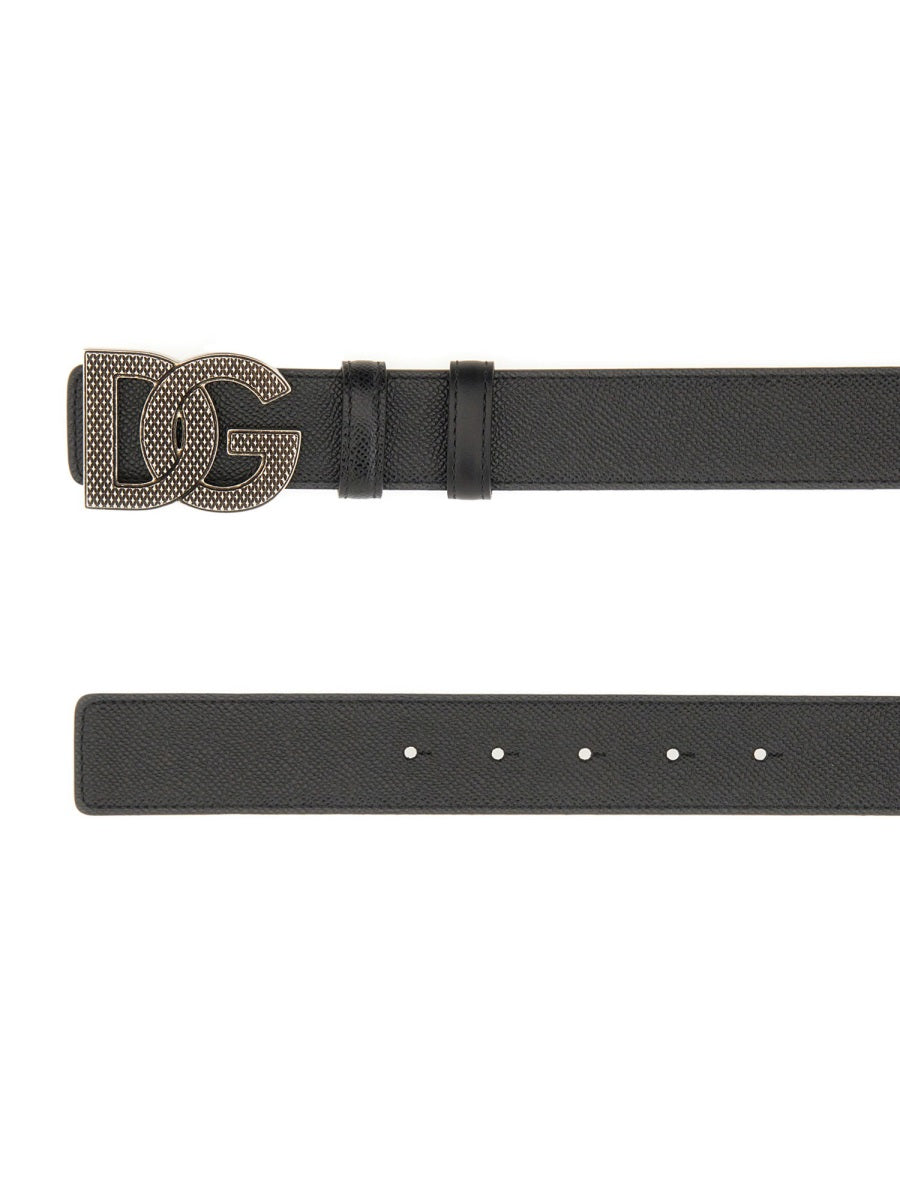 DOLCE & GABBANA Luxury Leather Logo Belt for Men - FW25
