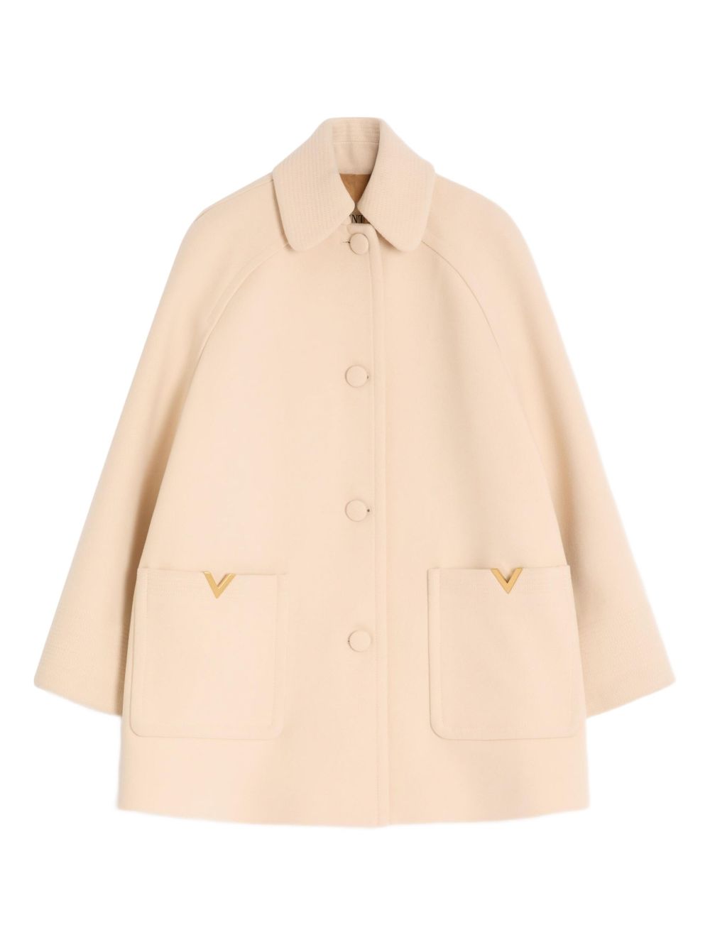 VALENTINO Wool Jacket with Gold Detail - Women’s Outerwear