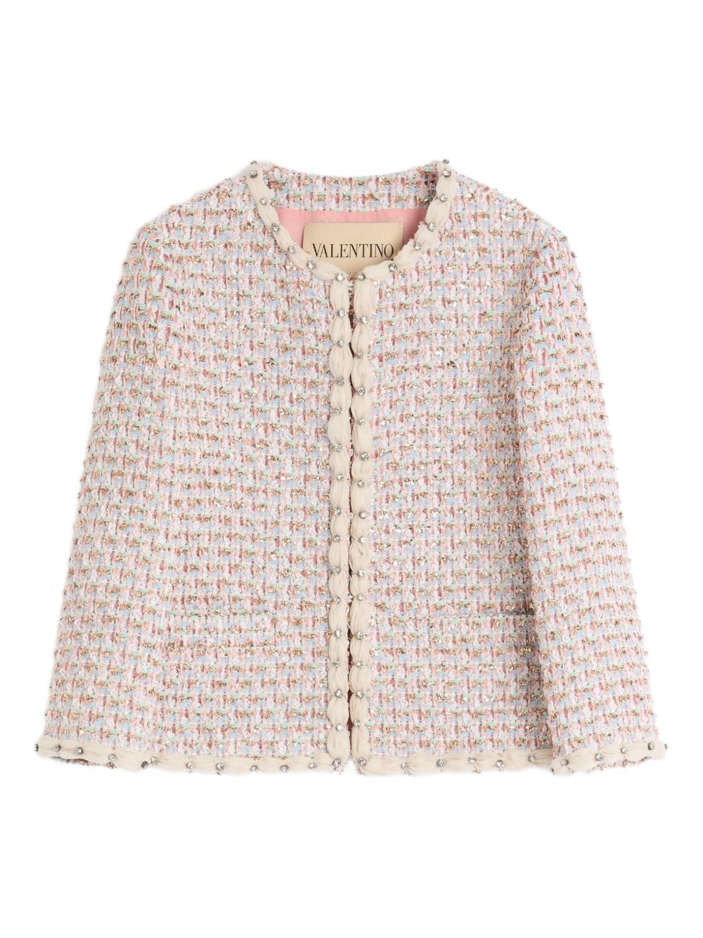 VALENTINO Chic Tweed Mini Short Jacket