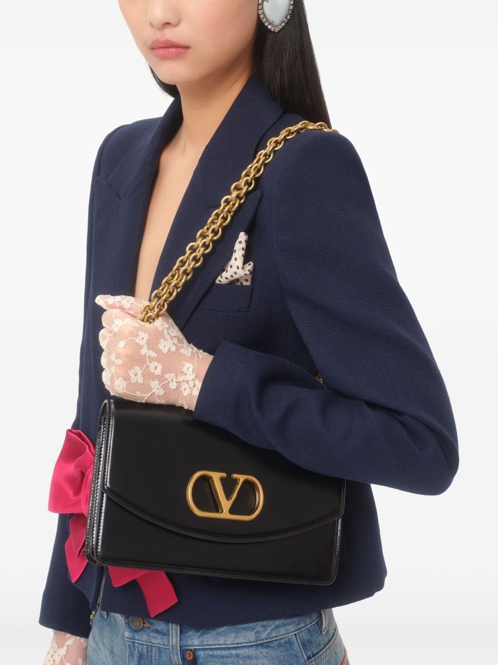 VALENTINO Bow Single-Breasted Jacket