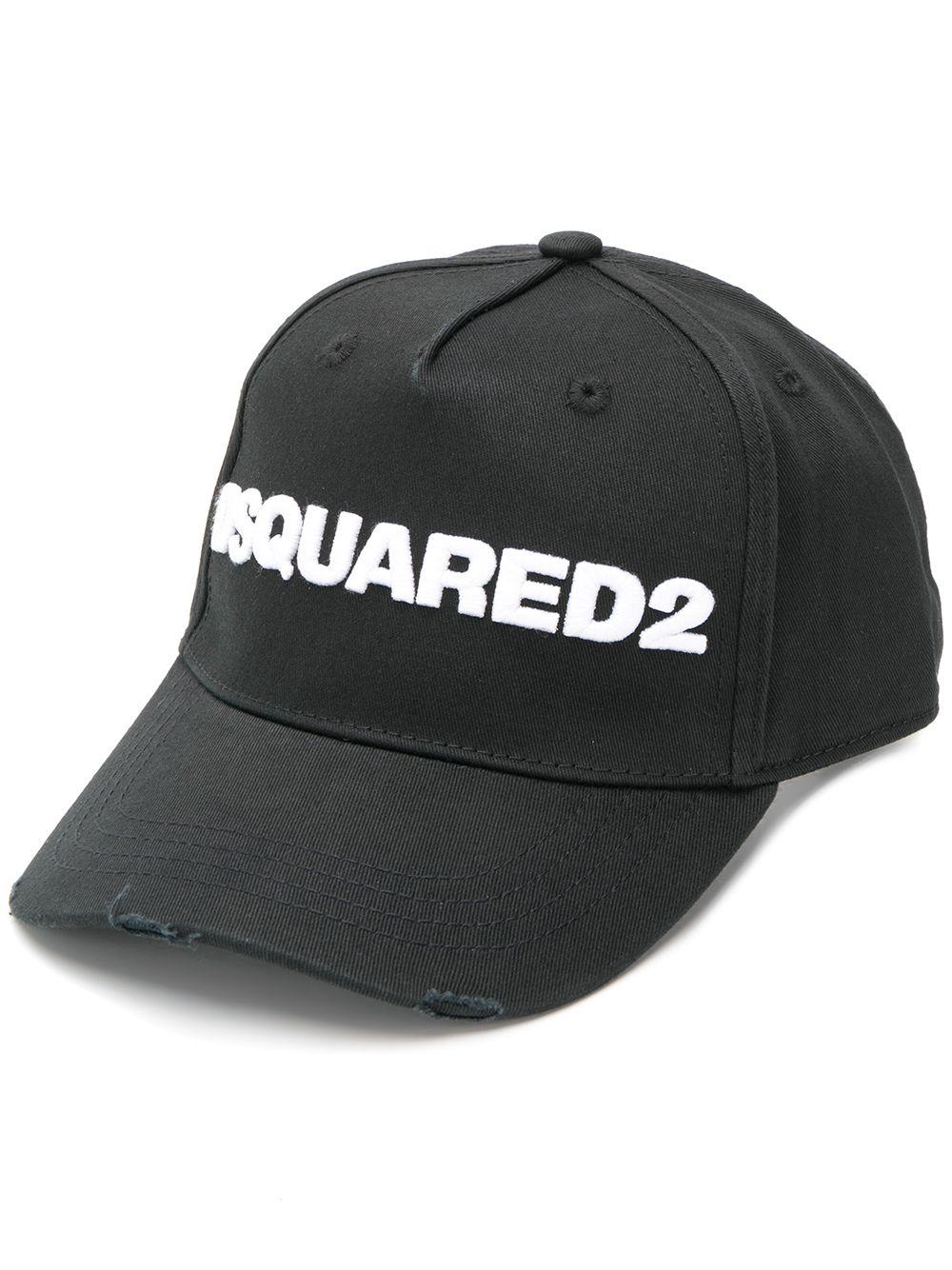 DSQUARED2 Embroidered Baseball Cap with Rips
