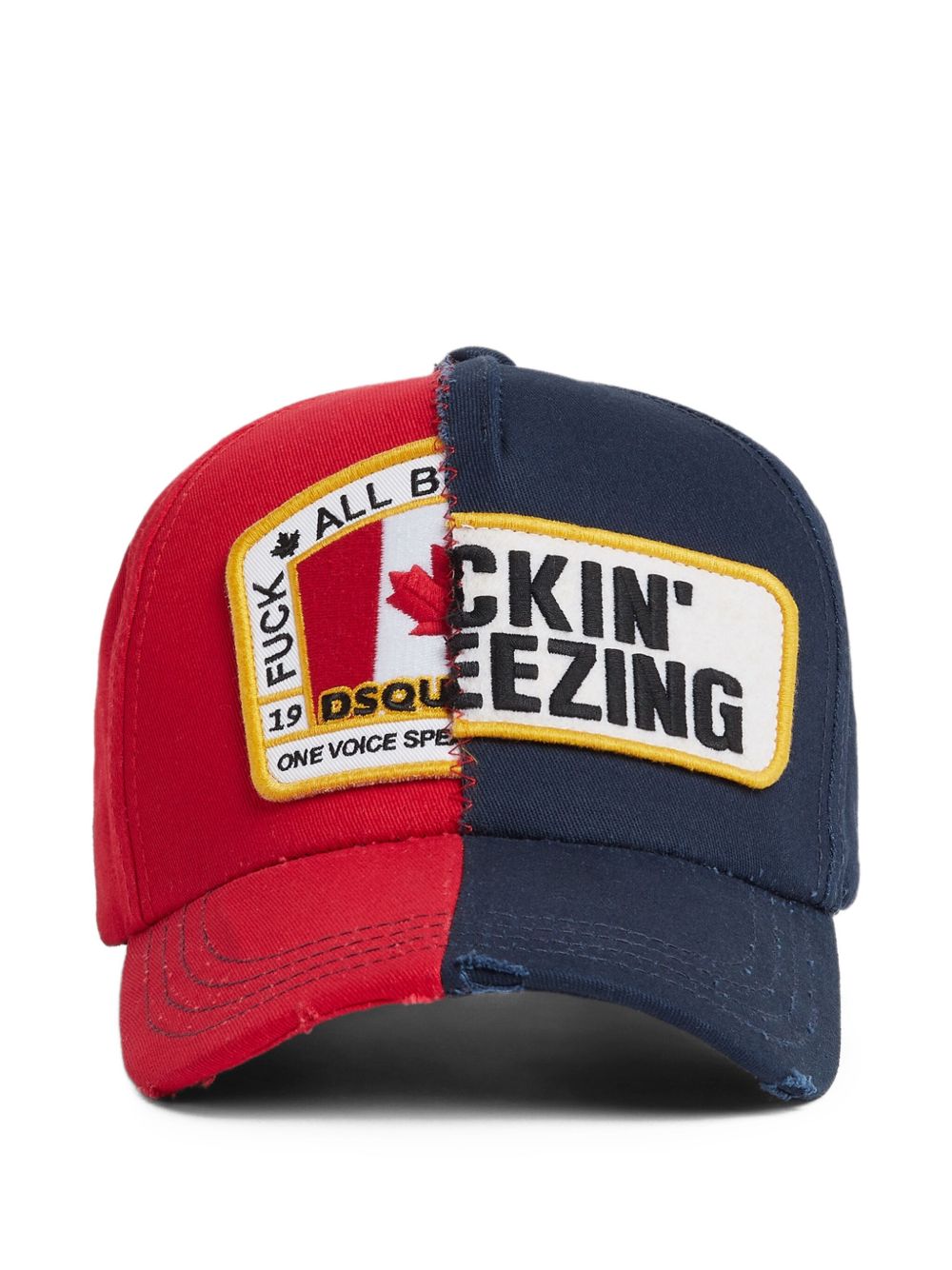 DSQUARED2 Logo Baseball Cap - Two-Tone Design with Curved Peak