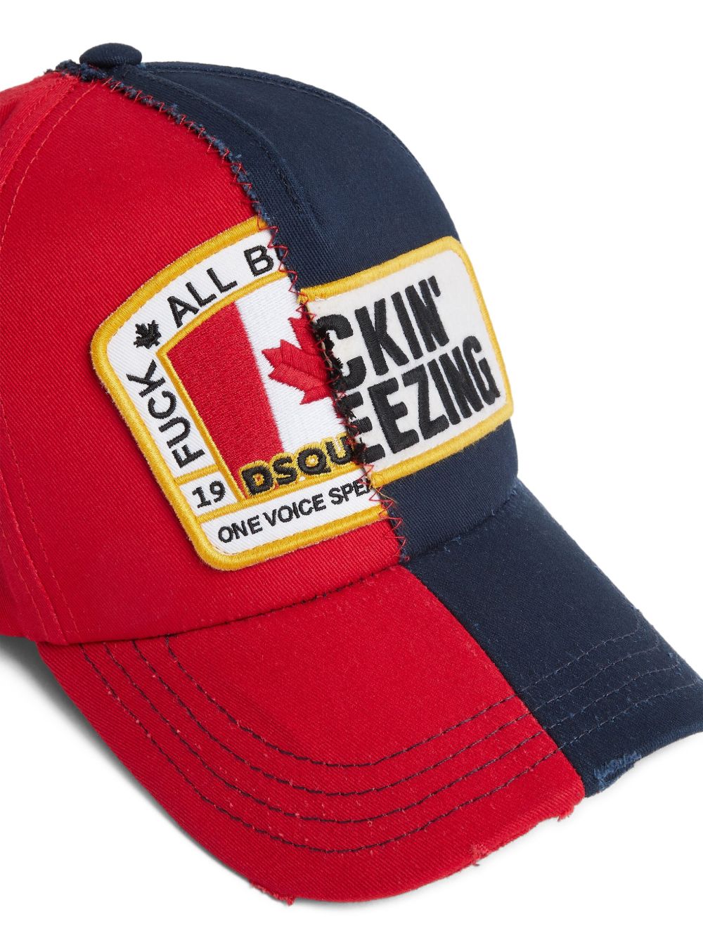 DSQUARED2 Logo Baseball Cap - Two-Tone Design with Curved Peak