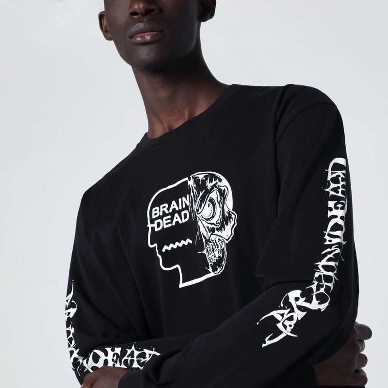BRAIN DEAD Crewneck Sweatshirt with Logo Prints for Men