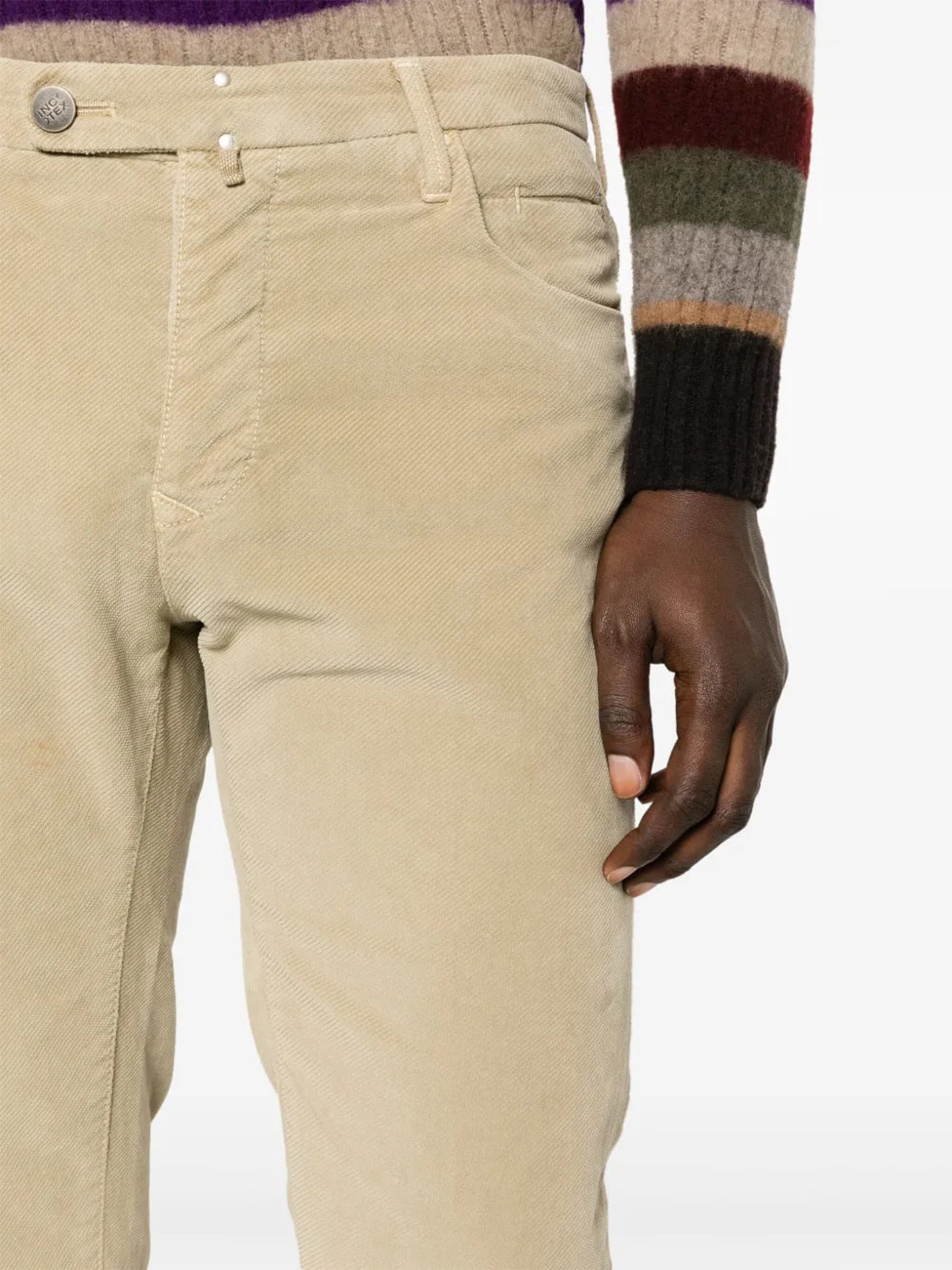 INCOTEX Vintage Style Straight Trousers for Men