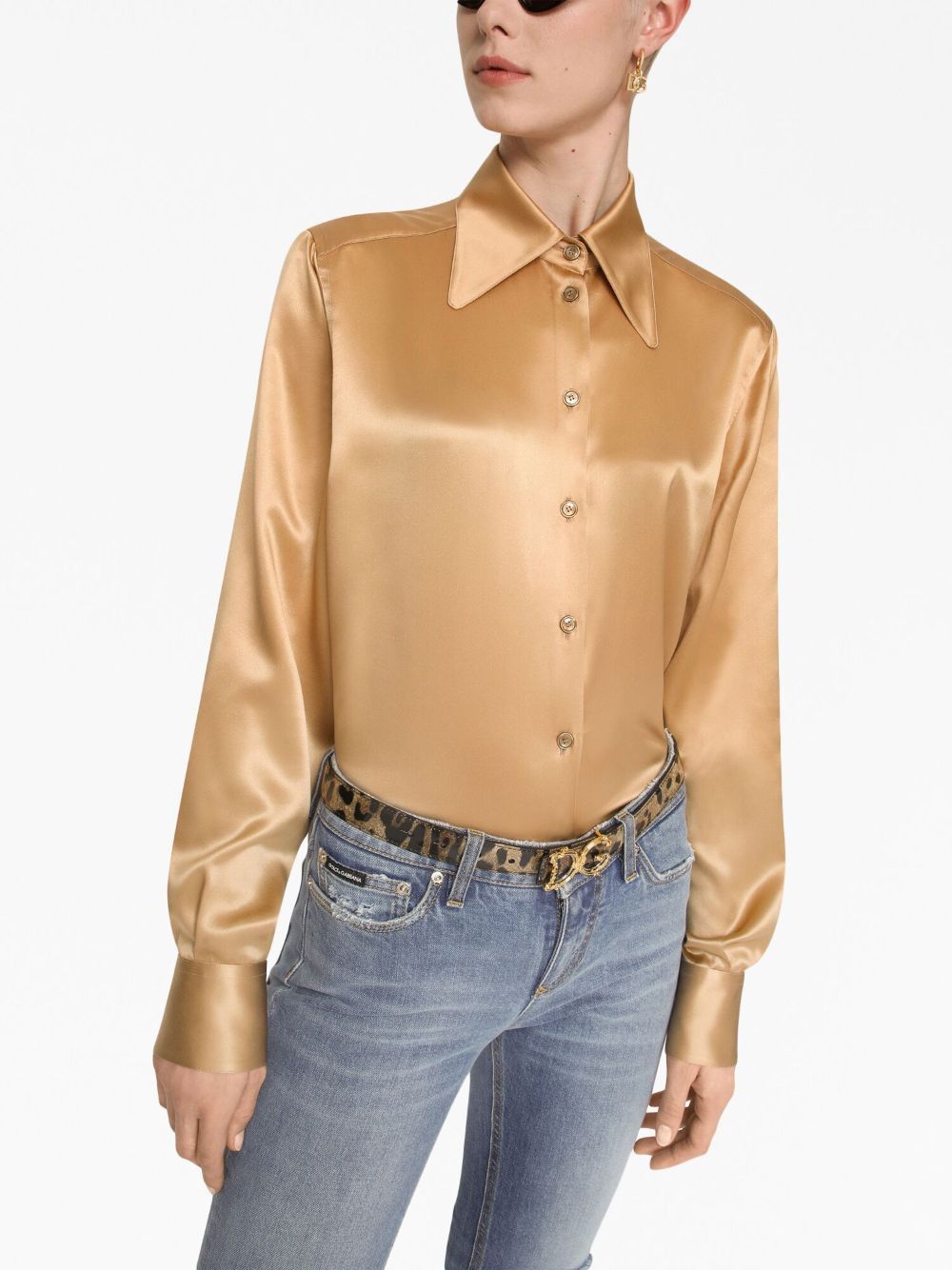 DOLCE & GABBANA Mini Buckle Leather Belt